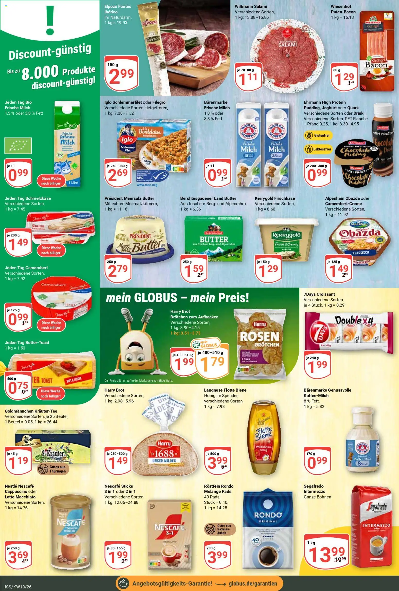 Globus Prospekt – gültig ab 02.03.2026 | Seite: 15 | Produkte: Langnese, Quark, Milch, Croissant