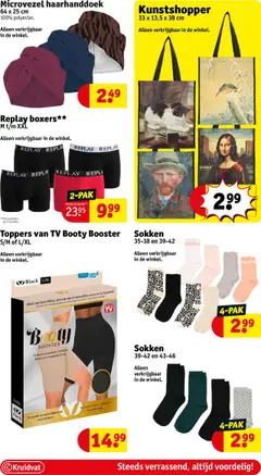 Replay boxers**, M t/m XXL. Alleen verkrijgbaar in de winkel. - Voorbeeld van een folder van Kruidvat, geldig van 14.10.2025 | Pagina: 32 | Producten: Boxers, Tv, La, Sokken