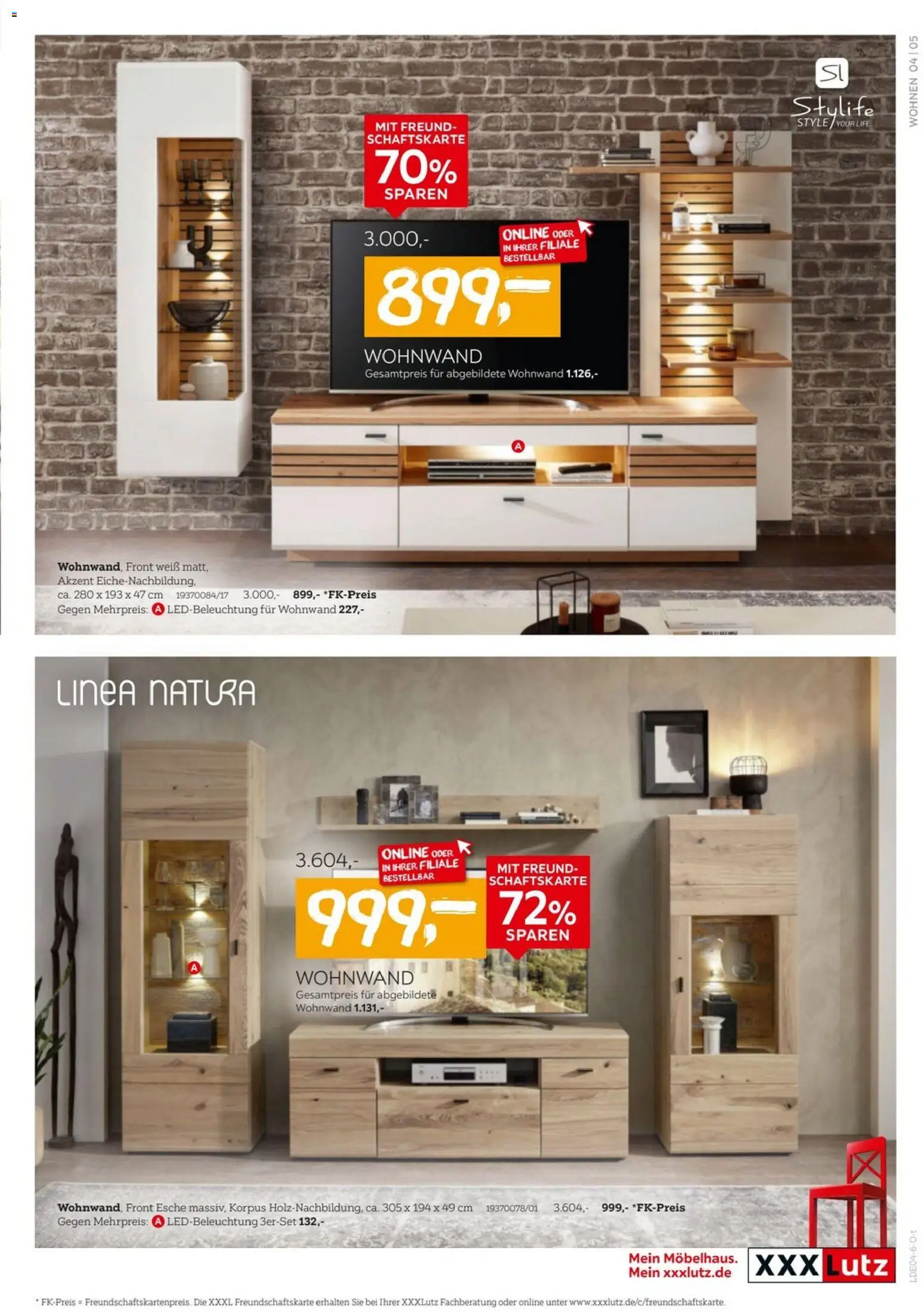 XXXLutz Wohnen Preishits – gültig ab 04.04.2026 | Seite: 5 | Produkte: Wohnwand