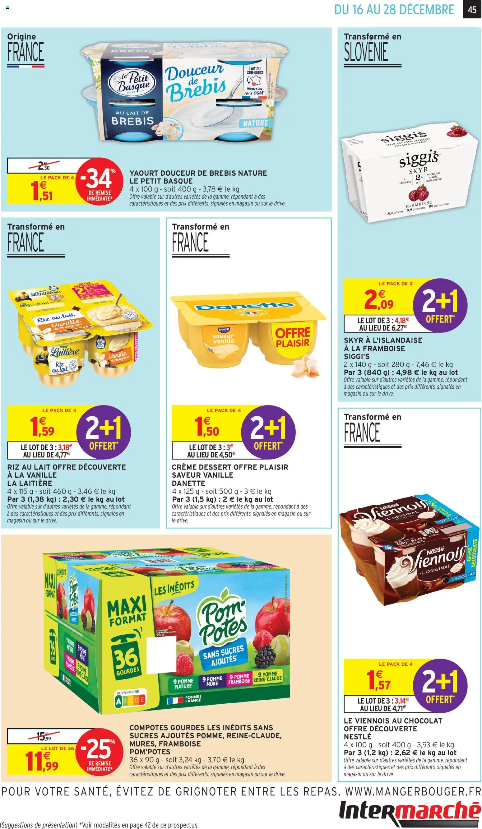 {H1} | Page: 45 | Produits: Framboise, Pomme, Lait, Yaourt