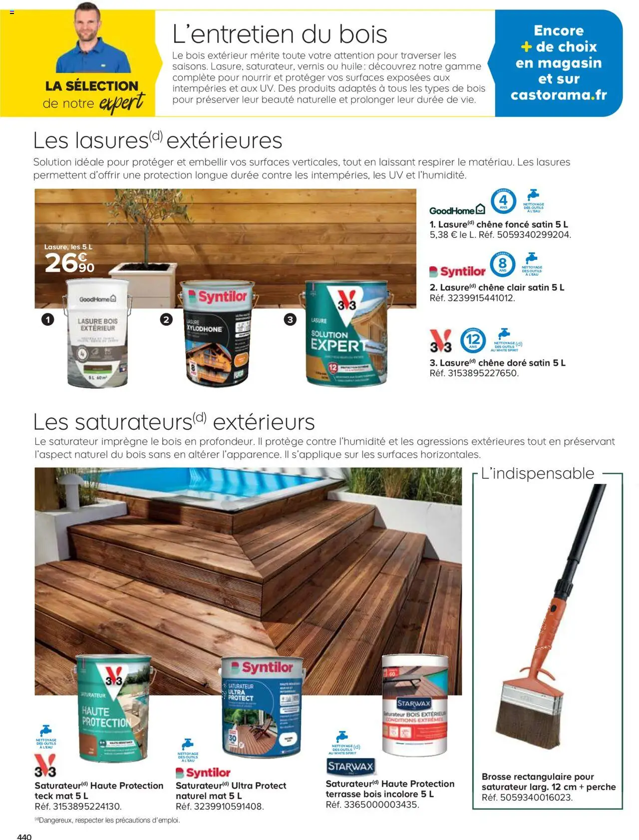 {H1} | Page: 440 | Produits: Brosse, Lasure bois, Huile