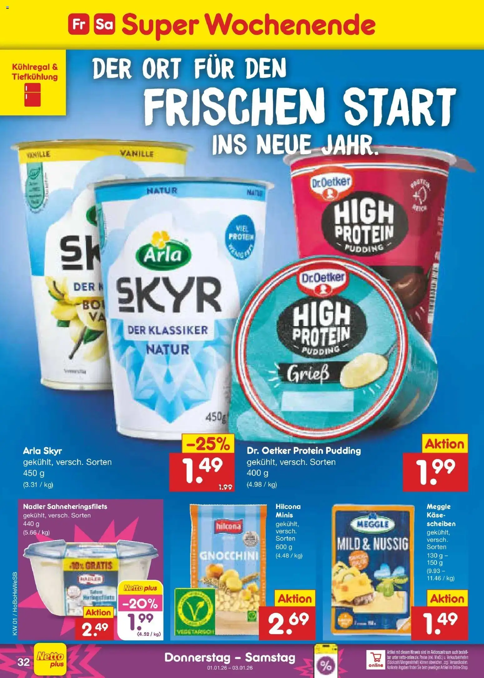 Netto Marken-Discount prospekt Stadtlohn	 – gültig ab 28.12.2025 | Seite: 46 | Produkte: Käse, Pudding, Skyr, Arla skyr