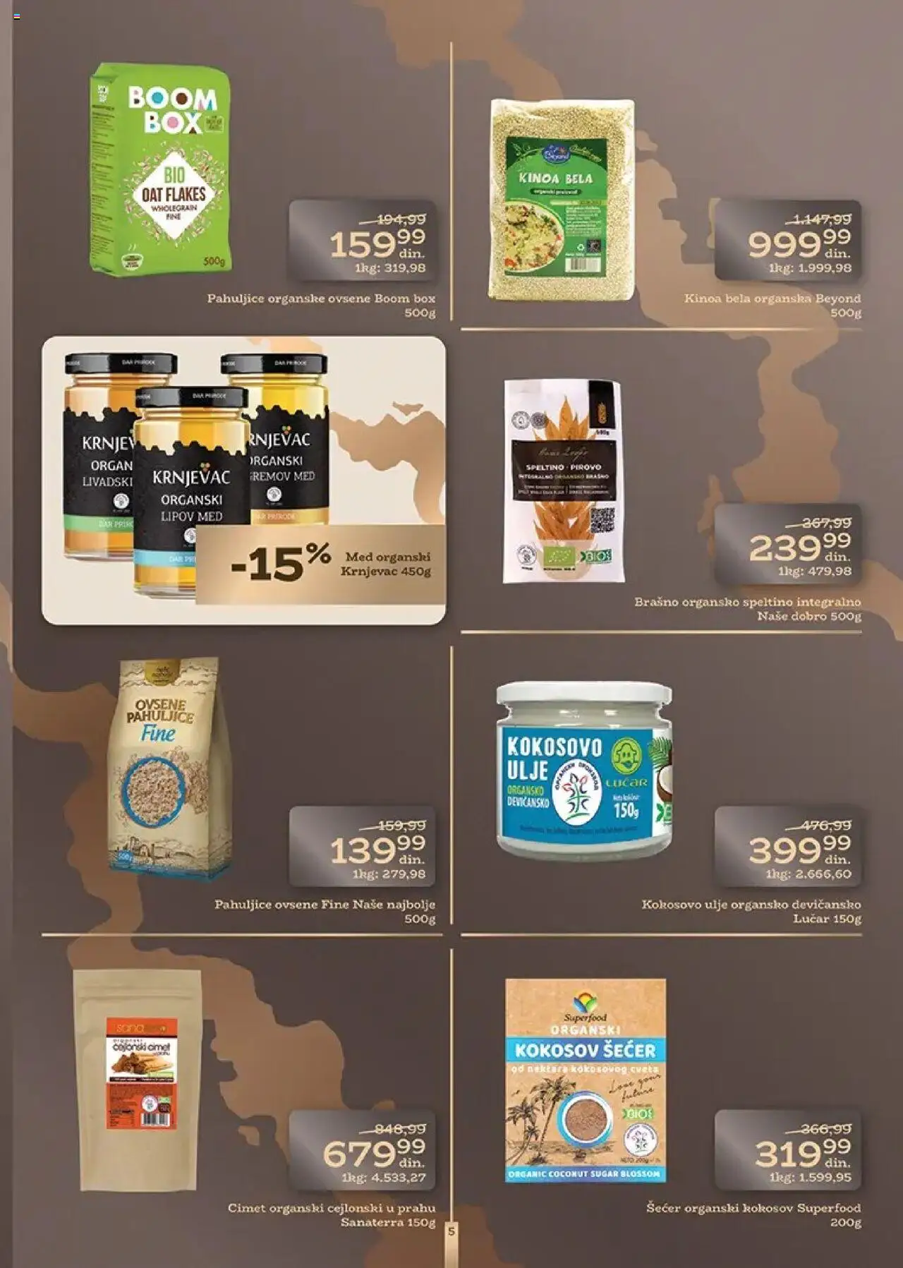 Univerexport katalog - važi od 03.08.2025 | Strana: 5 | Proizvode: Kokosovo ulje, Brašno, Ovsene pahuljice, Ulje