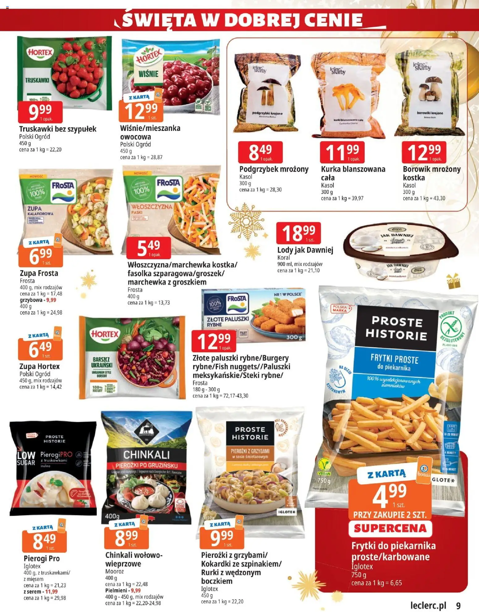 E.Leclerc Gazetka - Zielona Góra od 02.12.2025 | Strona: 9 | Produkty: Barszcz, Wiśnie, Truskawki, Marchewka