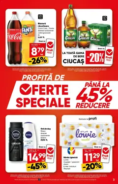 Ofertele Profi valabile de la 21.01.2026 | Pagină: 3 | Produse: Piersică, Duș, Amerikan servis, Bere