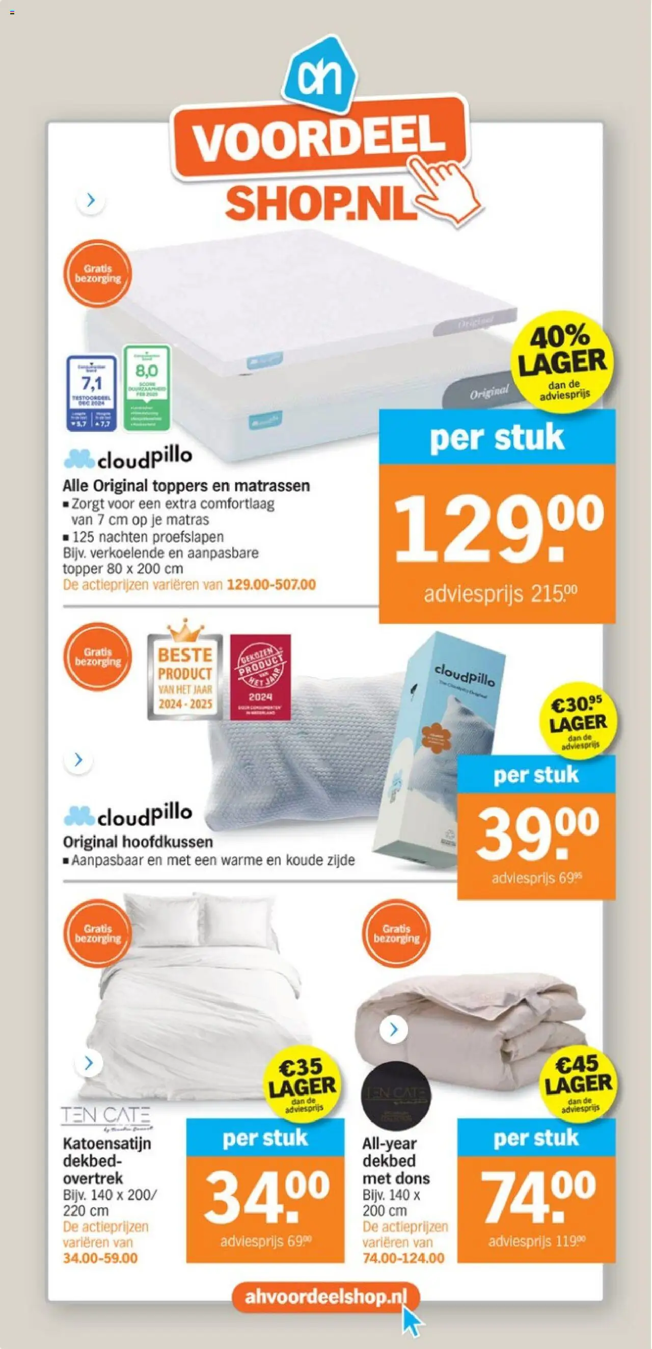  | Pagina: 38 | Producten: Dekbed, Matras