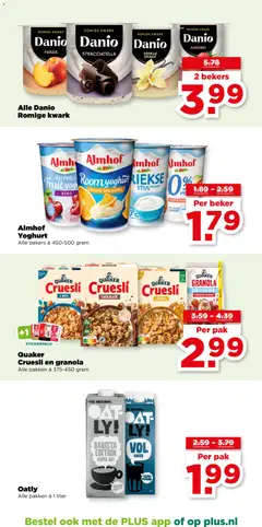 Alle Danio Romige kwark, Romige kwark in verschillende smaken - Voorbeeld van een folder van Plus, geldig van 04.03.2026 | Pagina: 27 | Producten: Yoghurt, Kwark, Haver, Fruit