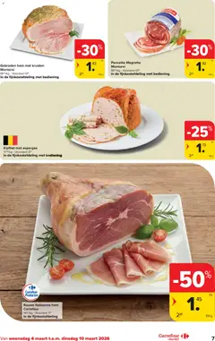 Carrefour market folder week 10 - Voorbeeld van een folder van Carrefour market, geldig van 04.03.2026 | Pagina: 7 | Producten: Ham, Asperges