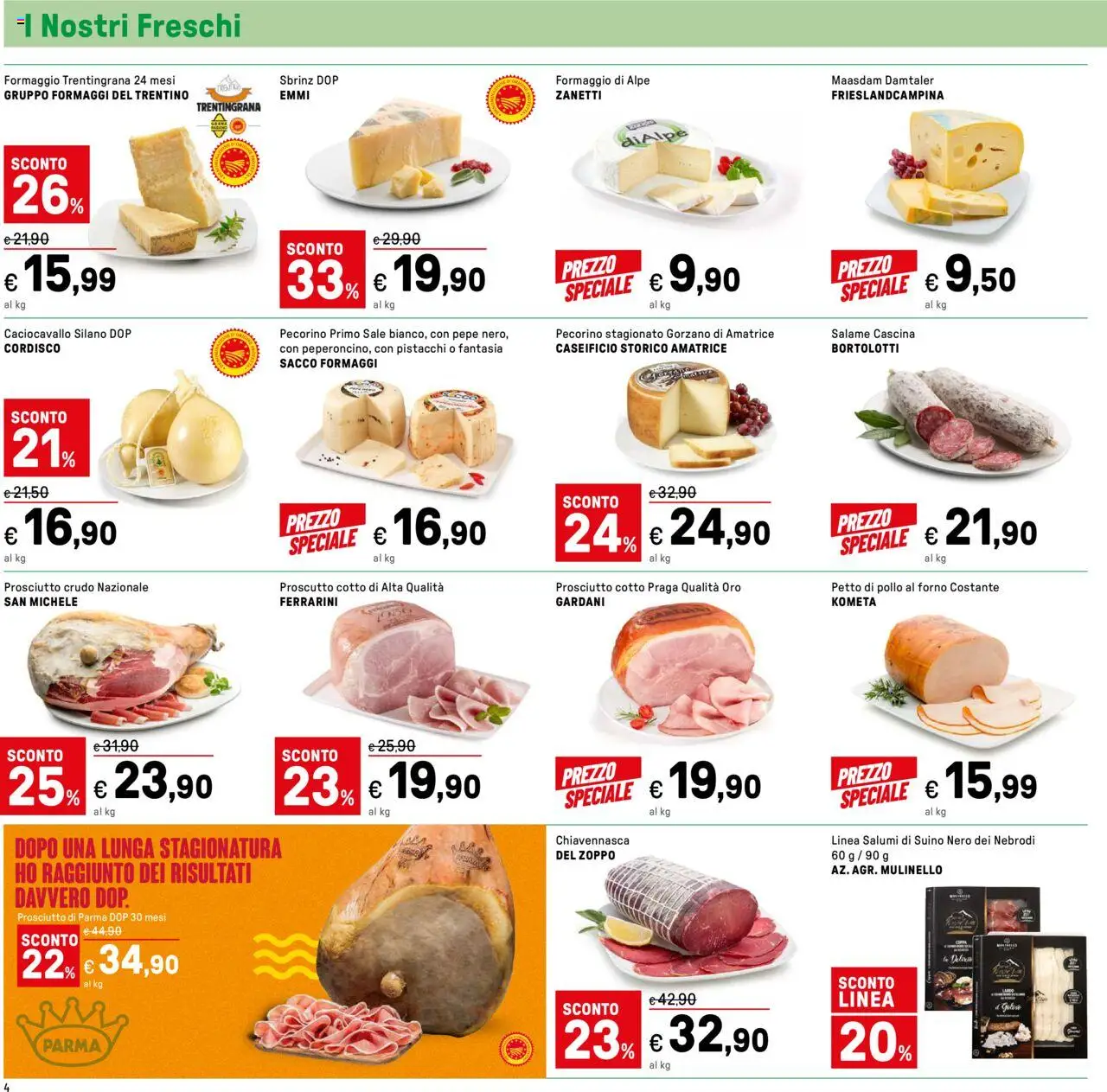 Volantino Iper del 13.06.2025 | Pagina: 4 | Prodotti: Petto di Pollo, Prosciutto Crudo, Pepe, Prosciutto