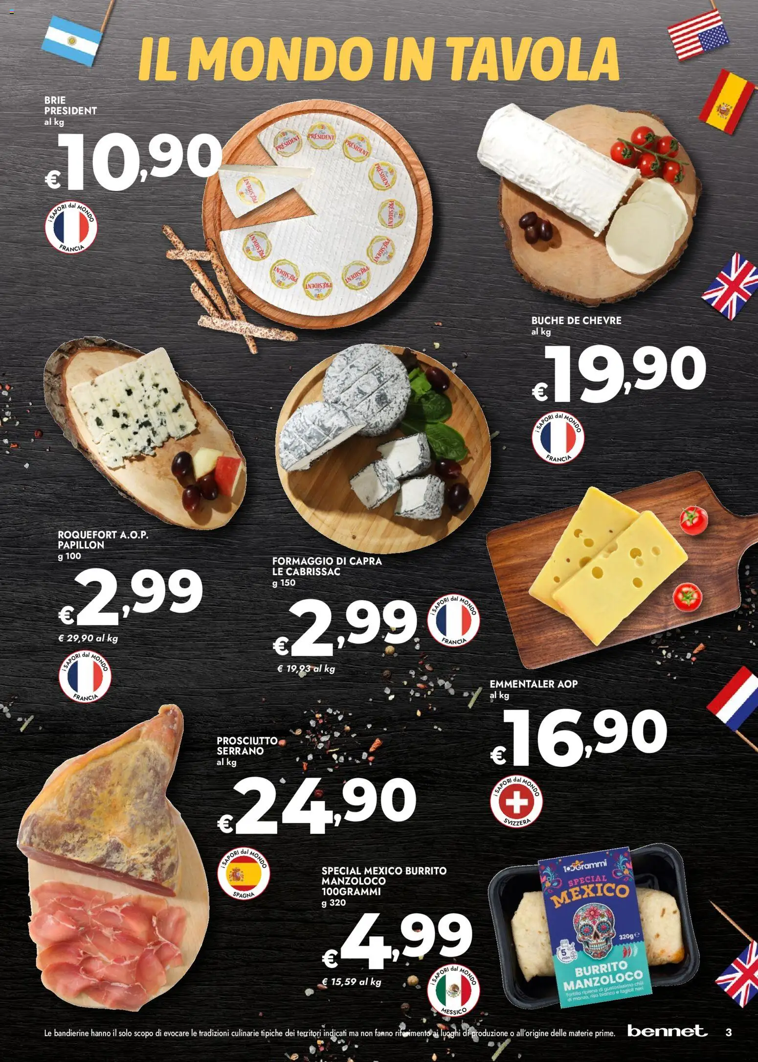 Volantino bennet del 05.03.2026 | Pagina: 3 | Prodotti: Formaggio, Prosciutto