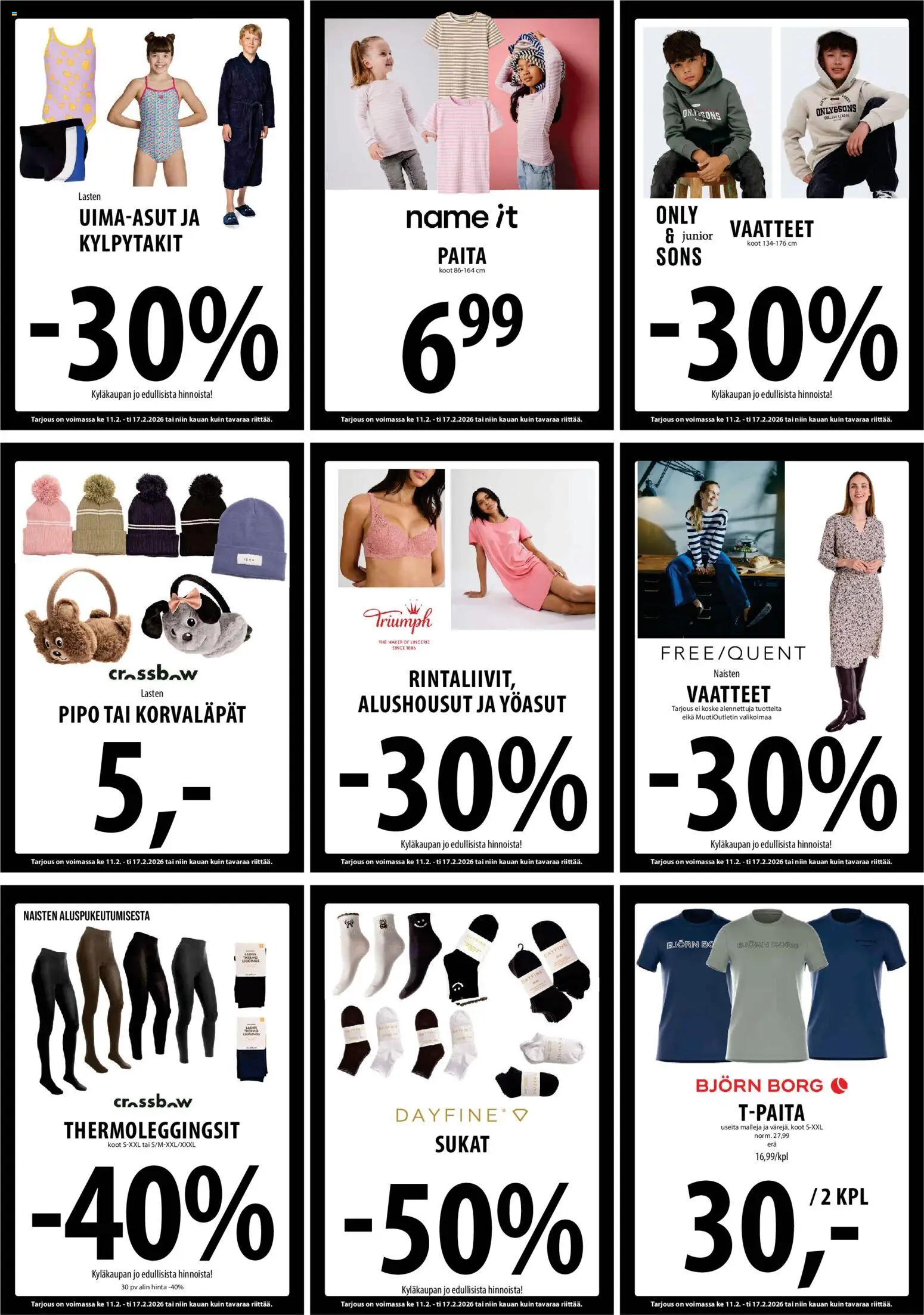 Tuuri tarjoukset – voimassa 11.02.2026 alkaen | Sivu: 16 | Tuotteet: Paita, Sukat, Alushousut, Pipo