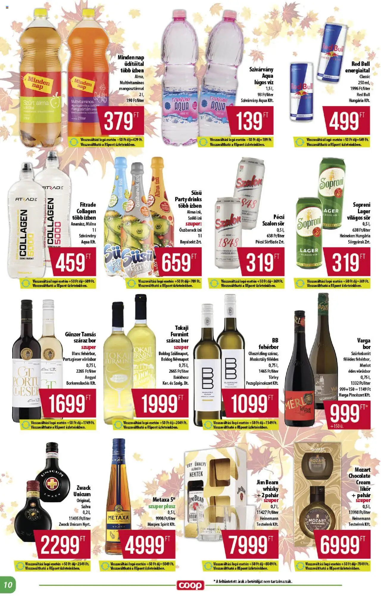 COOP akciós ujság - amely érvényes a következő dátumtól: 16.10.2025 | Oldal: 10 | Termékek: Alma, Likőr, Whisky, Pohár