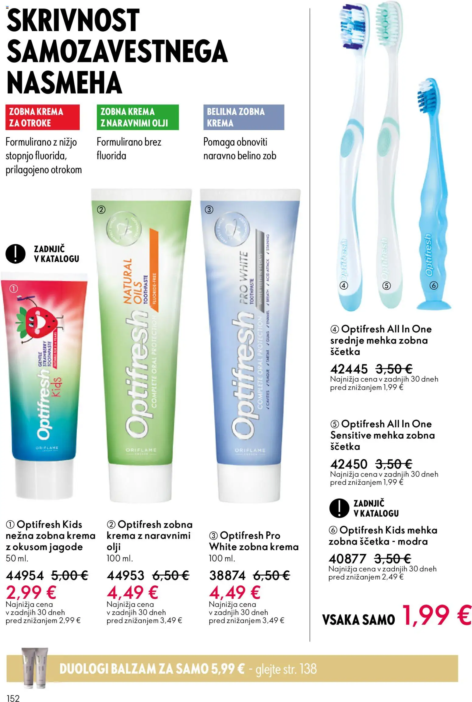 Novi Oriflame katalog ponudbe – veljaven od 19.11.2025 | Stran: 152 | Izdelki: Krema, Zobna scetka, Jagode