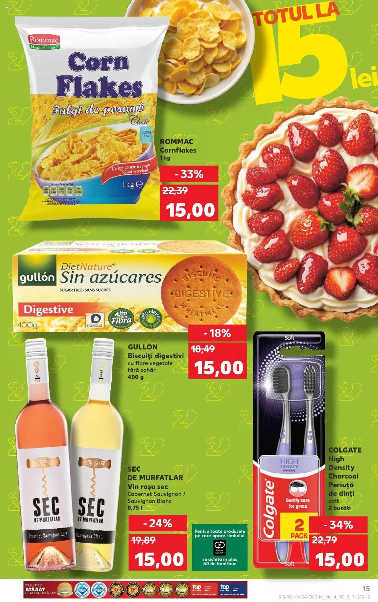 Catalog Kaufland - Brașov – valabil de la 20.08.2025 | Pagină: 15 | Produse: Periuță de dinți, Biscuiți, Fulgi, Porumb