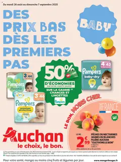 Auchan - Des prix bas dès les premiers pas - Voorbeeld van een folder van Auchan, geldig van 26.08.2025
