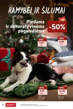 Rimi leidinys galioja nuo 18.11.2025 | Puslapis: 14 | Prekių: Pagalvėlė, Pledas