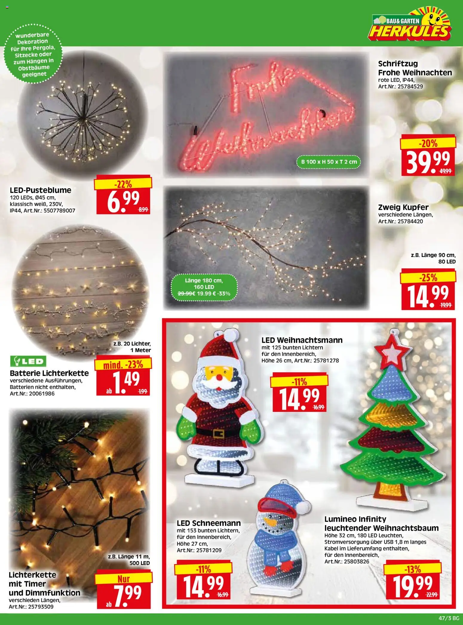 HERKULES Bau & Garten – gültig ab 17.11.2025 | Seite: 3 | Produkte: Kabel, USB, Batterien, Batterie