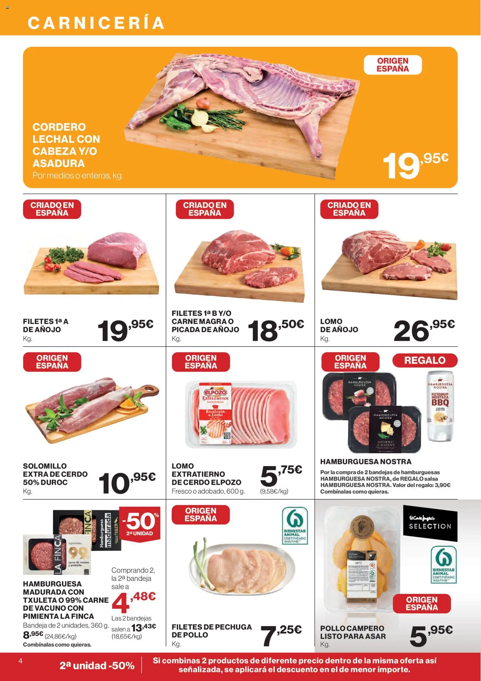 El Corte Inglés ofertas │ válido desde el 12.02.2026 | Página: 4 | Productos: Cerdo, Φίλτρο καφέ, Σοκολατούχο γάλα, Bandeja