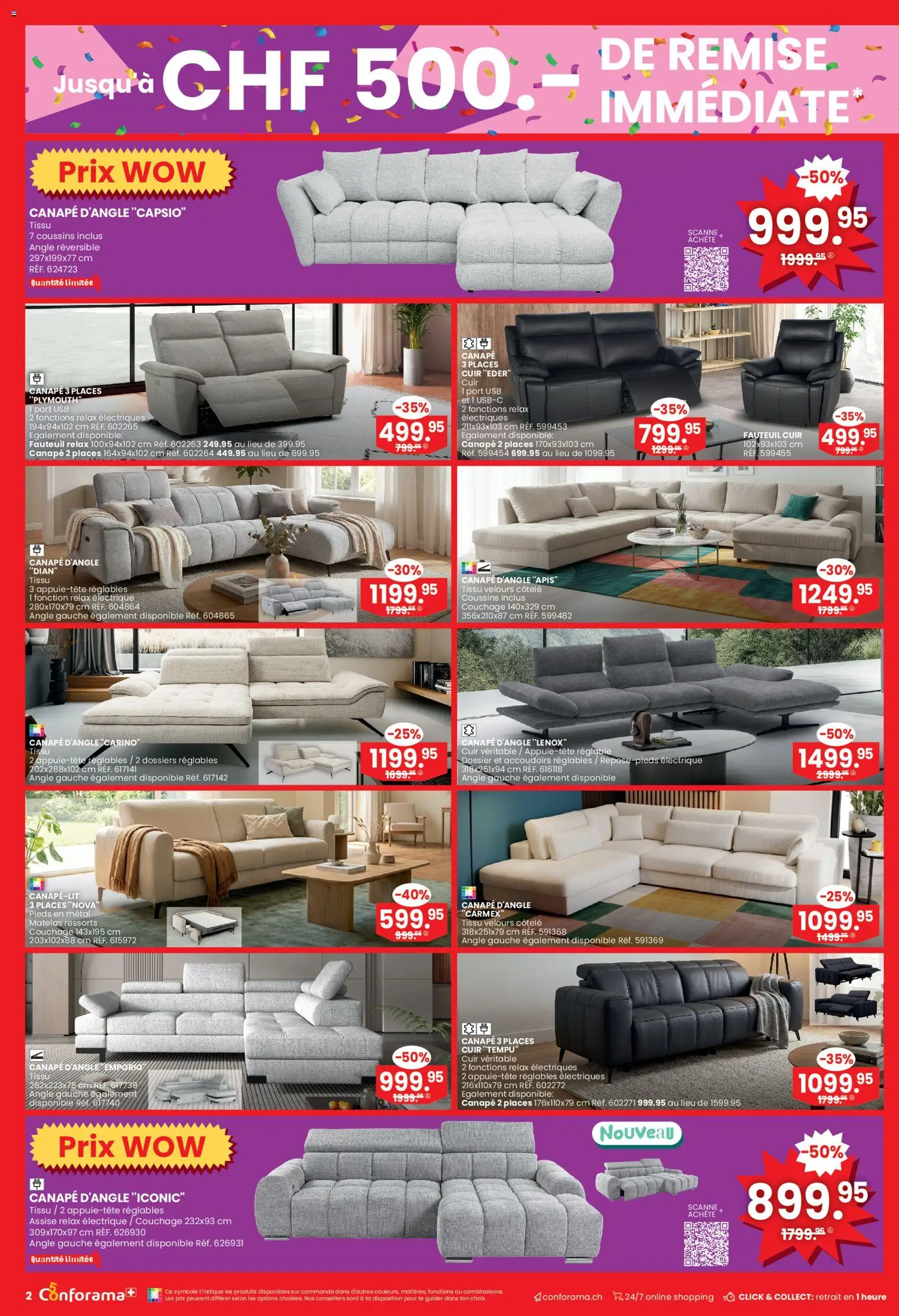 Conforama aktionen Sélection  – gültig ab 04.03.2026 | Seite: 2 | Produkte: Usb