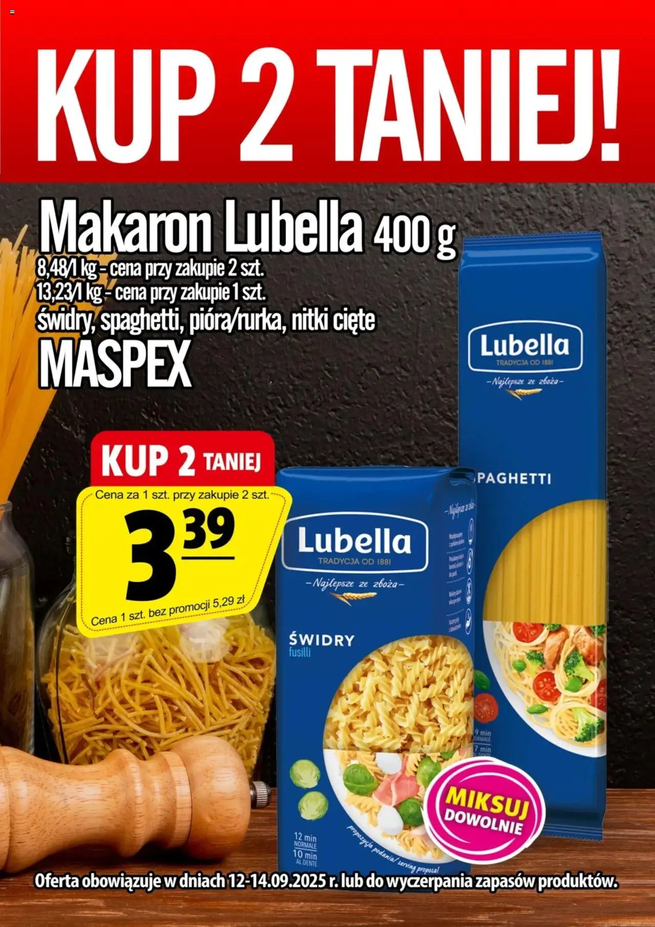 Prim Market Promocja - Makaron Lubella od 12.09.2025 | Strona: 1 | Produkty: Makaron