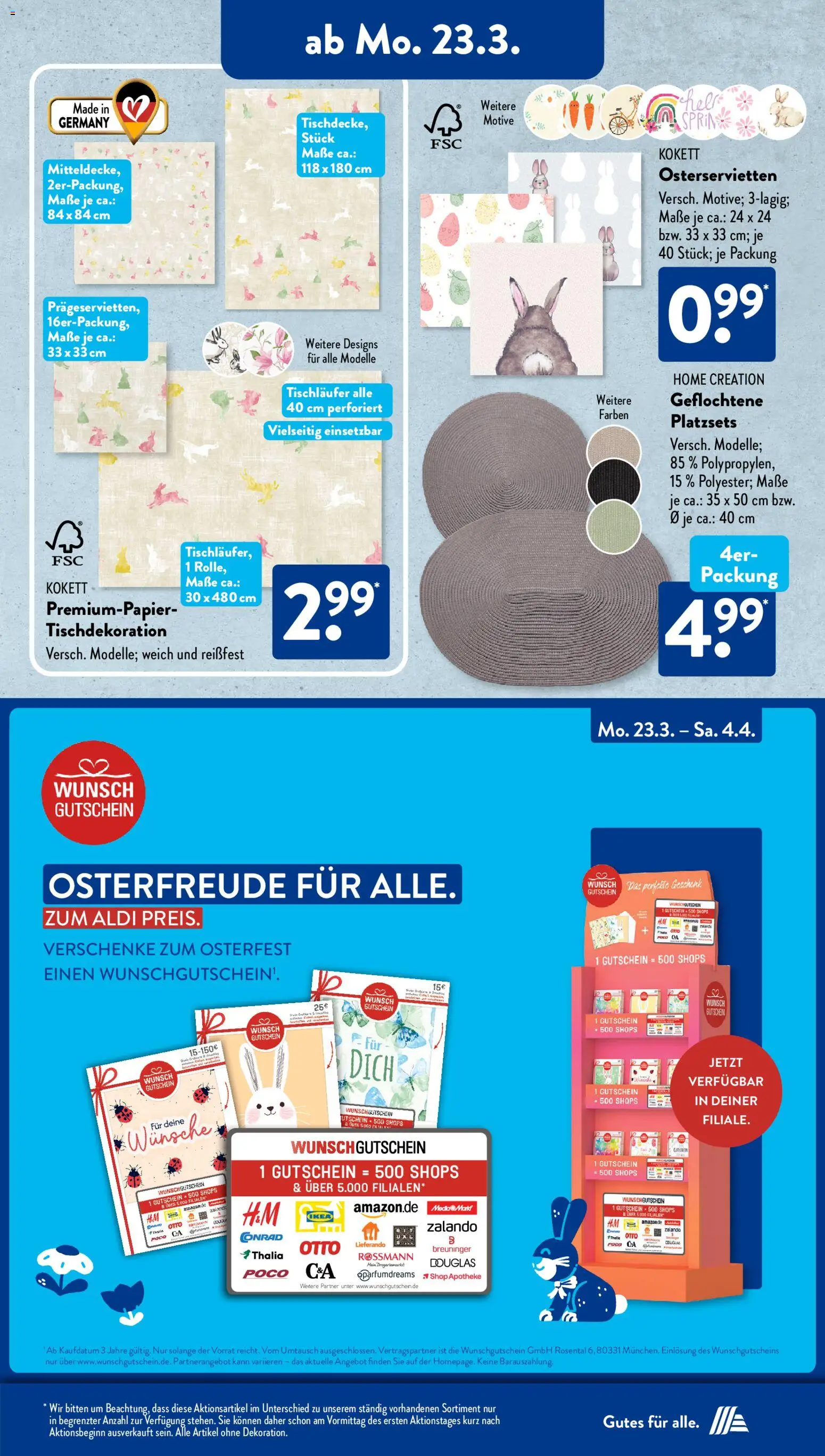 Aldi Süd Prospekt 	 – gültig ab 23.03.2026 | Seite: 4 | Produkte: Home creation