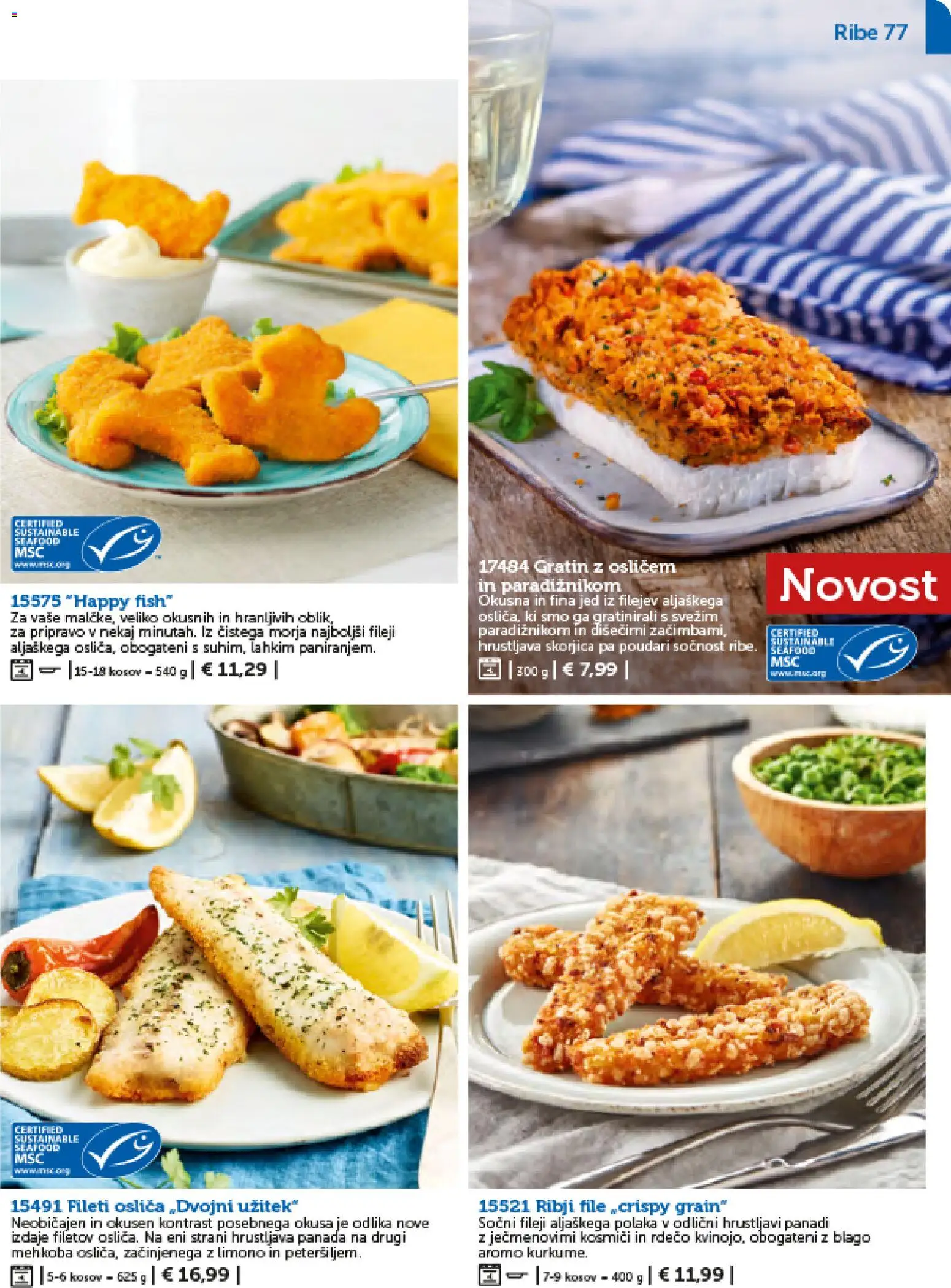 Novi Bofrost katalog ponudbe – veljaven od 01.02.2026 | Stran: 77 | Izdelki: Ribe, Kosmici