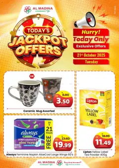 Preview of Al Madina Today Jackpot Offers valid from 21.10.2025