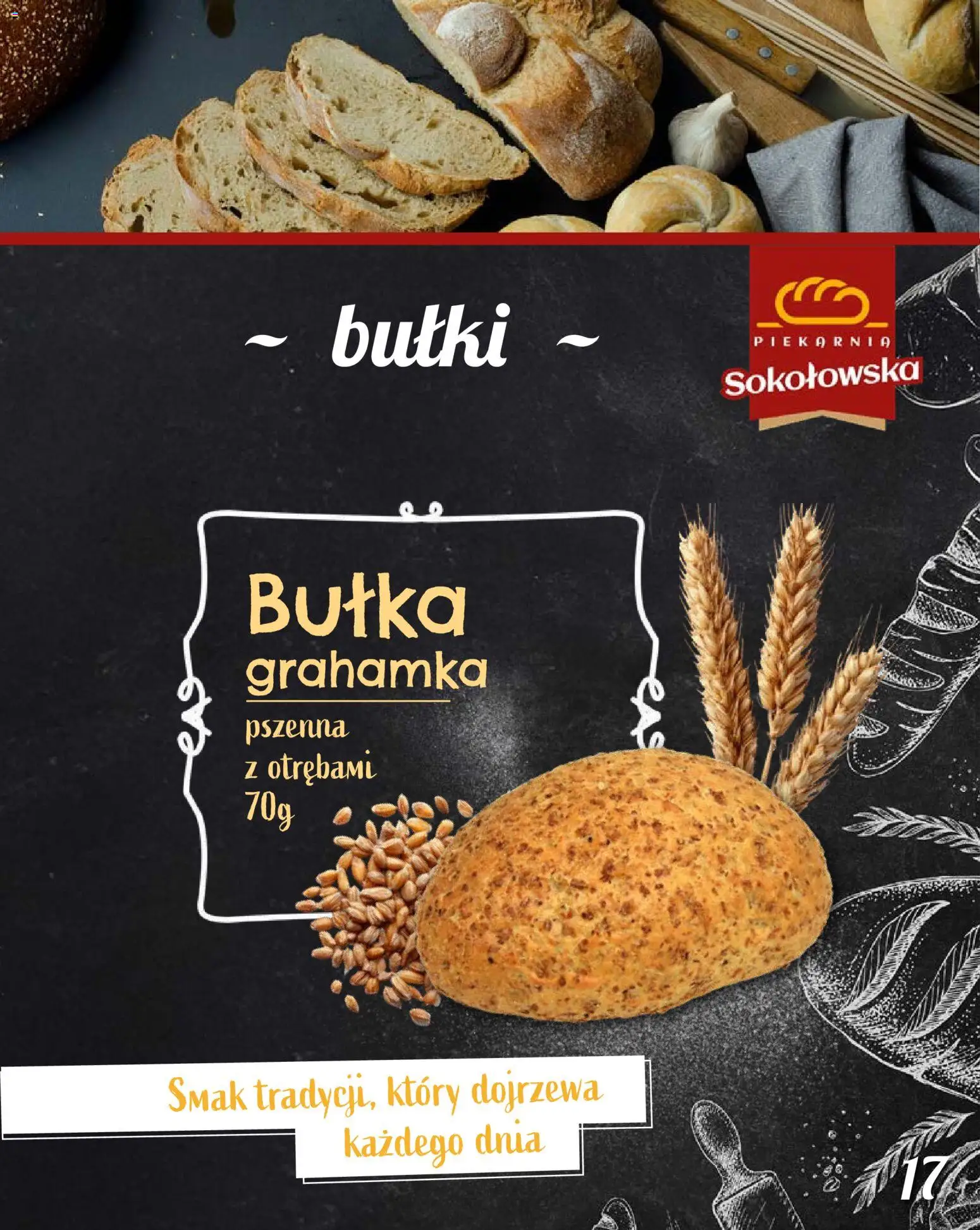 Topaz Gazetka - Piekarnia Sokołowska od 01.02.2026 | Strona: 17 | Produkty: Piekarnia, Bułka
