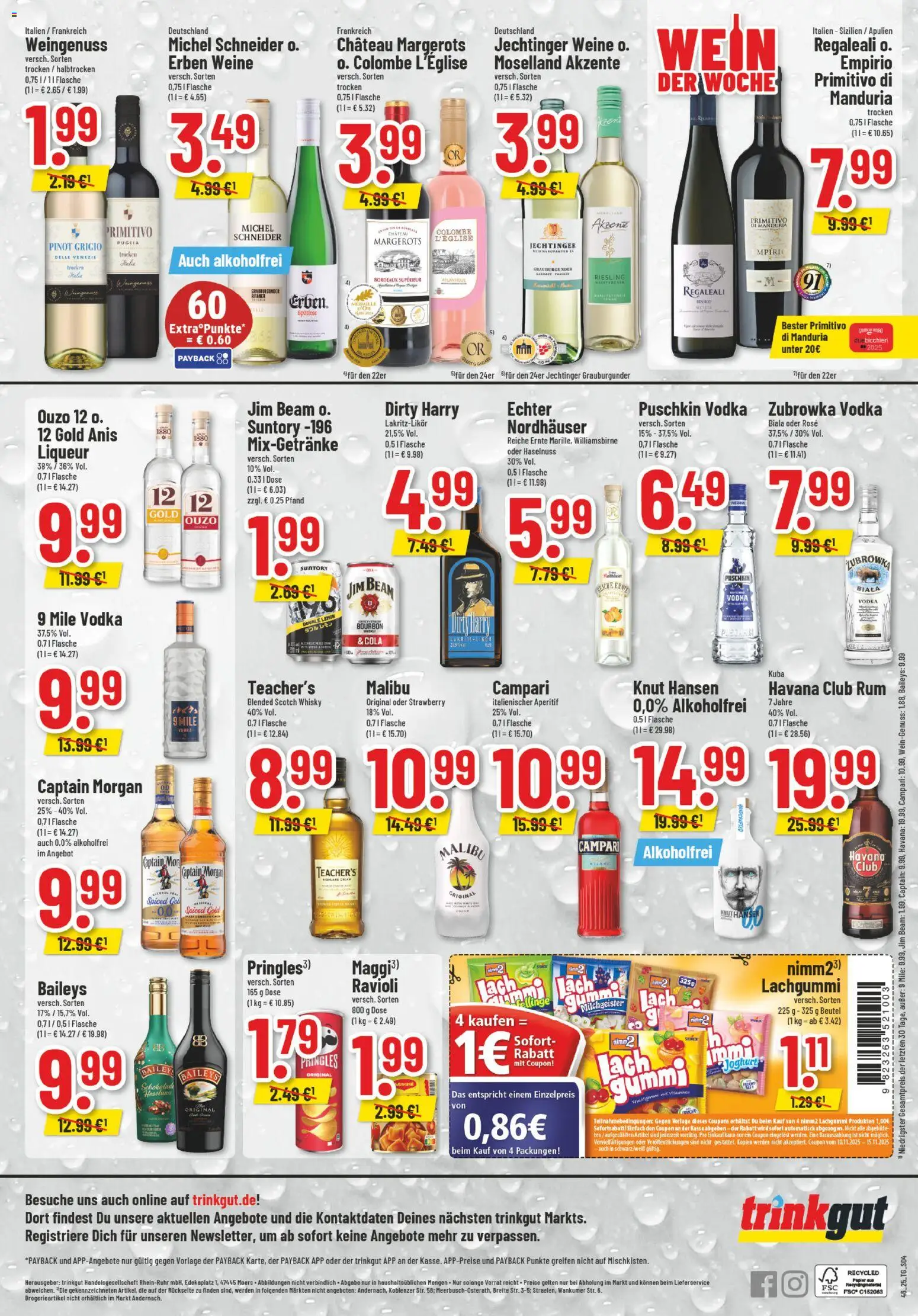 Trinkgut Prospekt – gültig ab 10.11.2025 | Seite: 6 | Produkte: Havana club, Whisky, Ouzo, Vodka