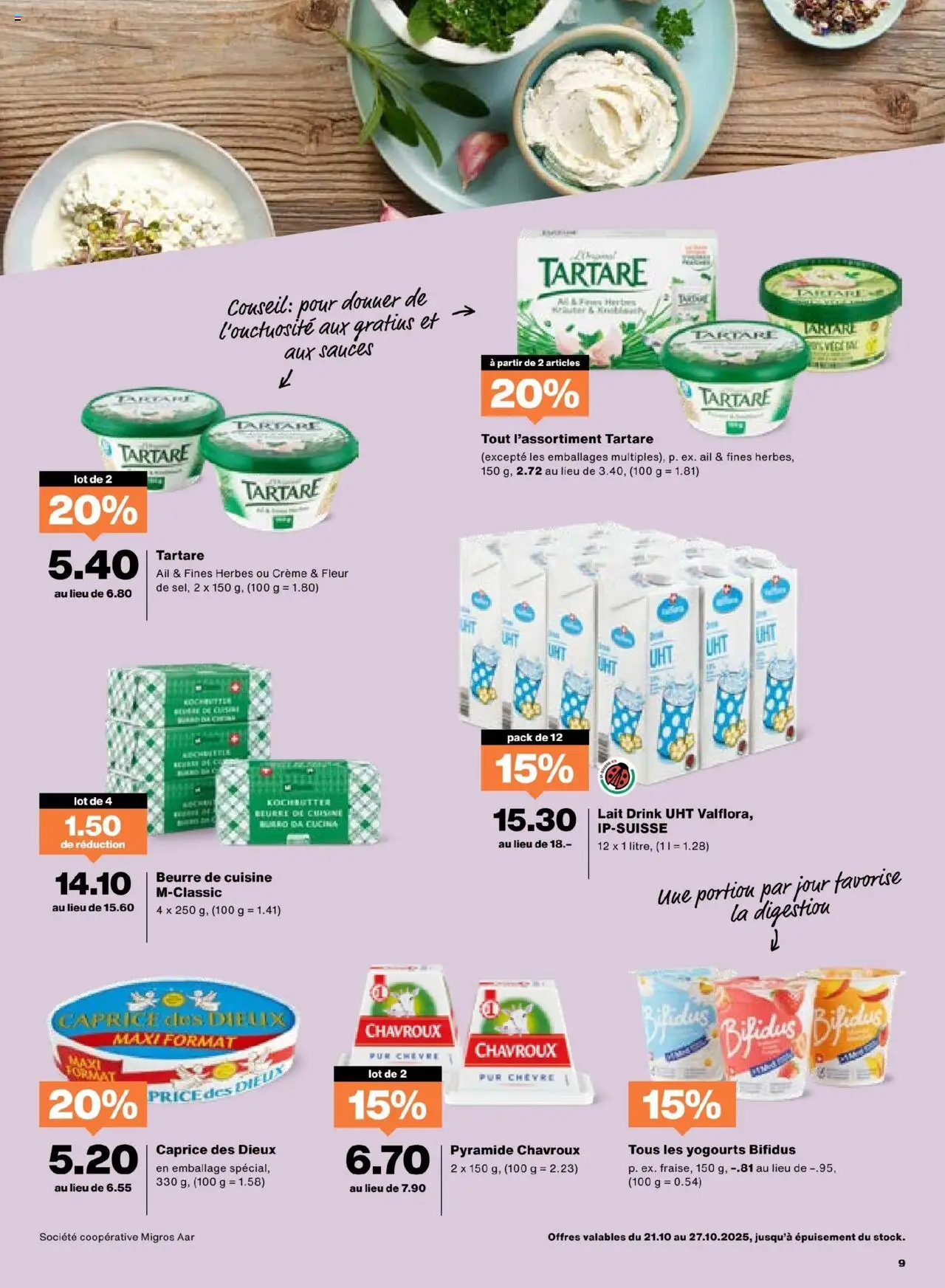Migros Aktionen FR – gültig ab 21.10.2025 | Seite: 9 | Produkte: Creme