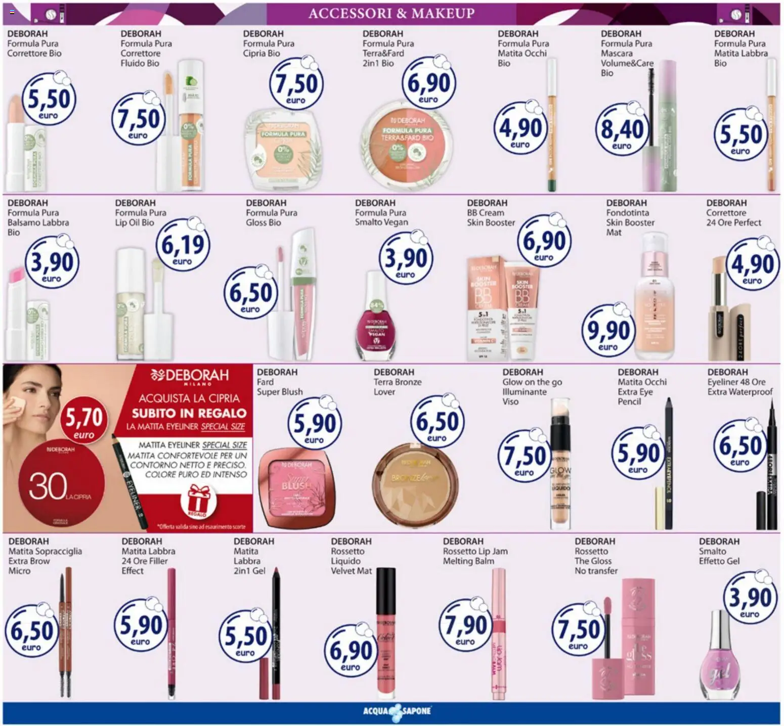 Volantino Acqua e Sapone del 09.03.2026 | Pagina: 4 | Prodotti: Illuminante, Eyeliner, Balsamo, Terra