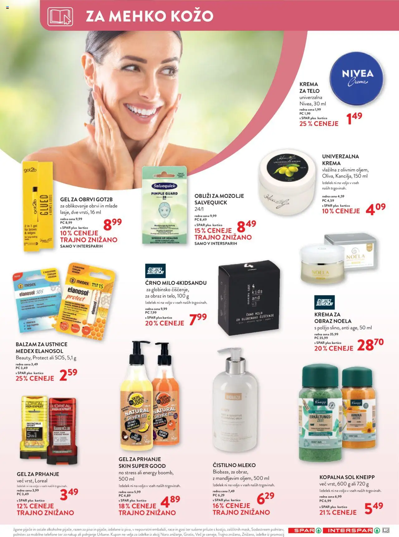 Novi Spar katalog ponudbe – veljaven od 08.10.2025 | Stran: 12 | Izdelki: Univerzalna krema, Balzam za ustnice, Mleko, Milo