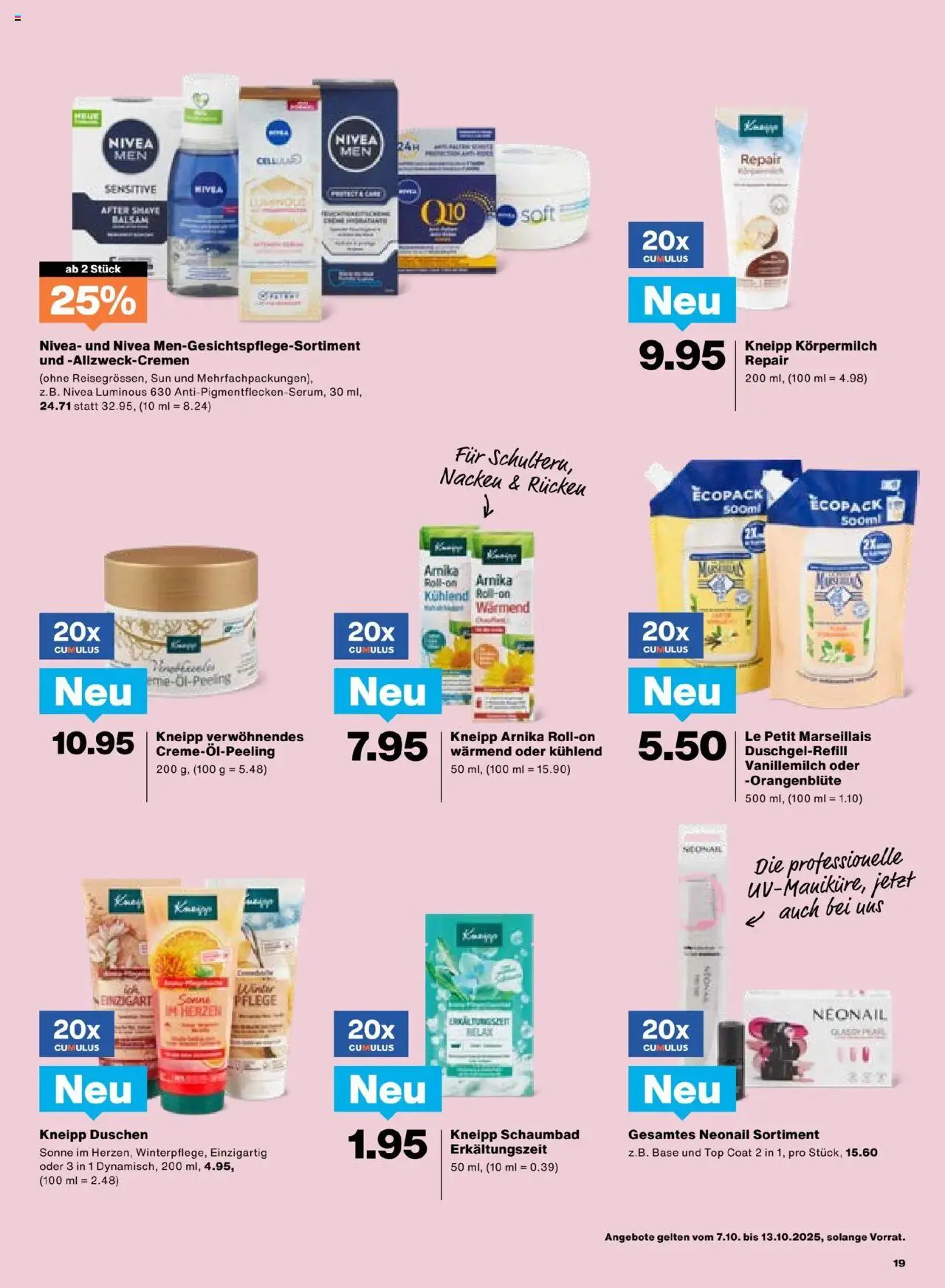 Migros Aktionen – gültig ab 07.10.2025 | Seite: 19 | Produkte: Körpermilch, Body Lotion, Shower Gel, Top