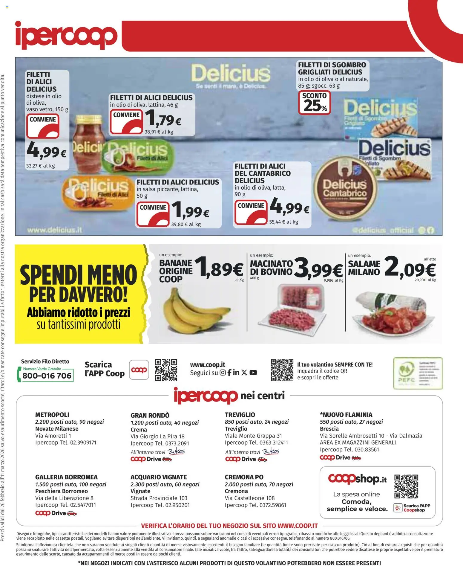 Volantino Ipercoop del 26.02.2026 | Pagina: 31 | Prodotti: Tè, Olio, Sgombro, Alici