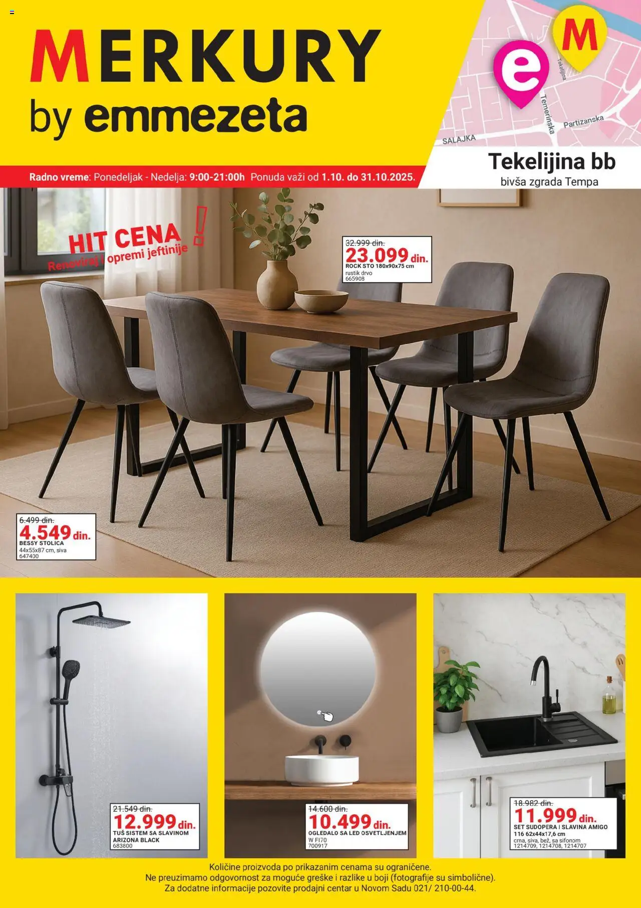Emmezeta katalog - važi od 01.10.2025 | Strana: 1 | Proizvode: Sto, Stolica, Tuš, Ogledalo