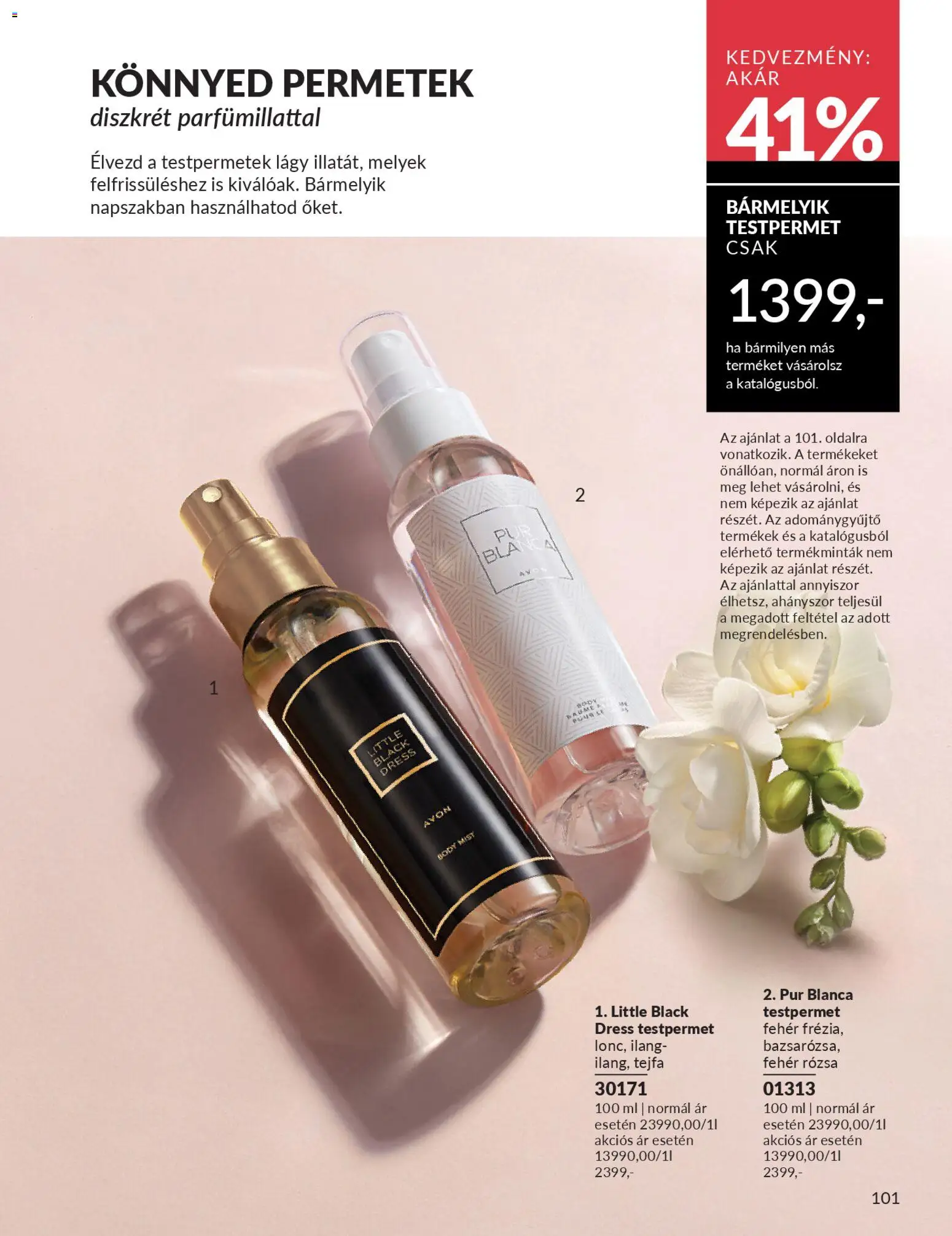 Avon akciós ujság - amely érvényes a következő dátumtól: 01.01.2026 | Oldal: 103 | Termékek: Testpermet, Body