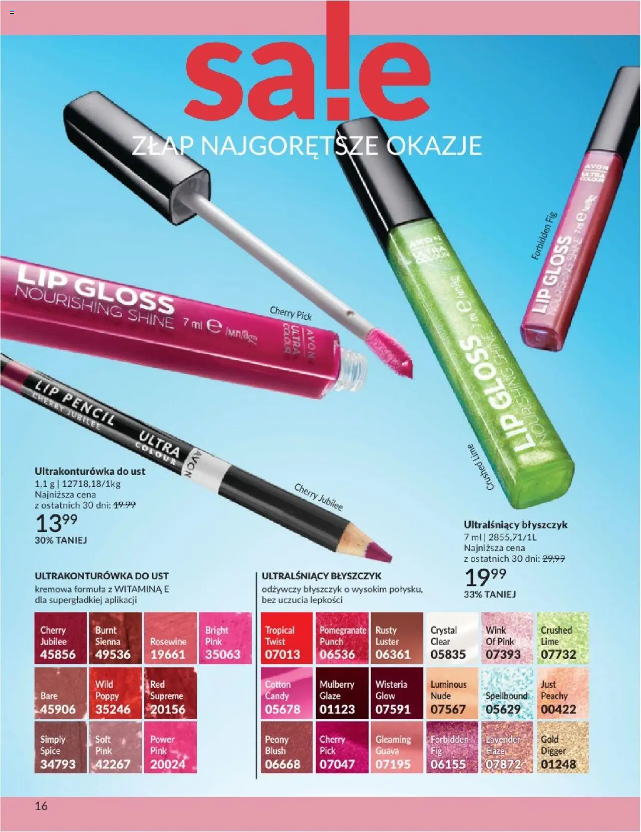 Avon Katalog 07 2025 od 01.07.2025 | Strona: 16 | Produkty: Błyszczyk