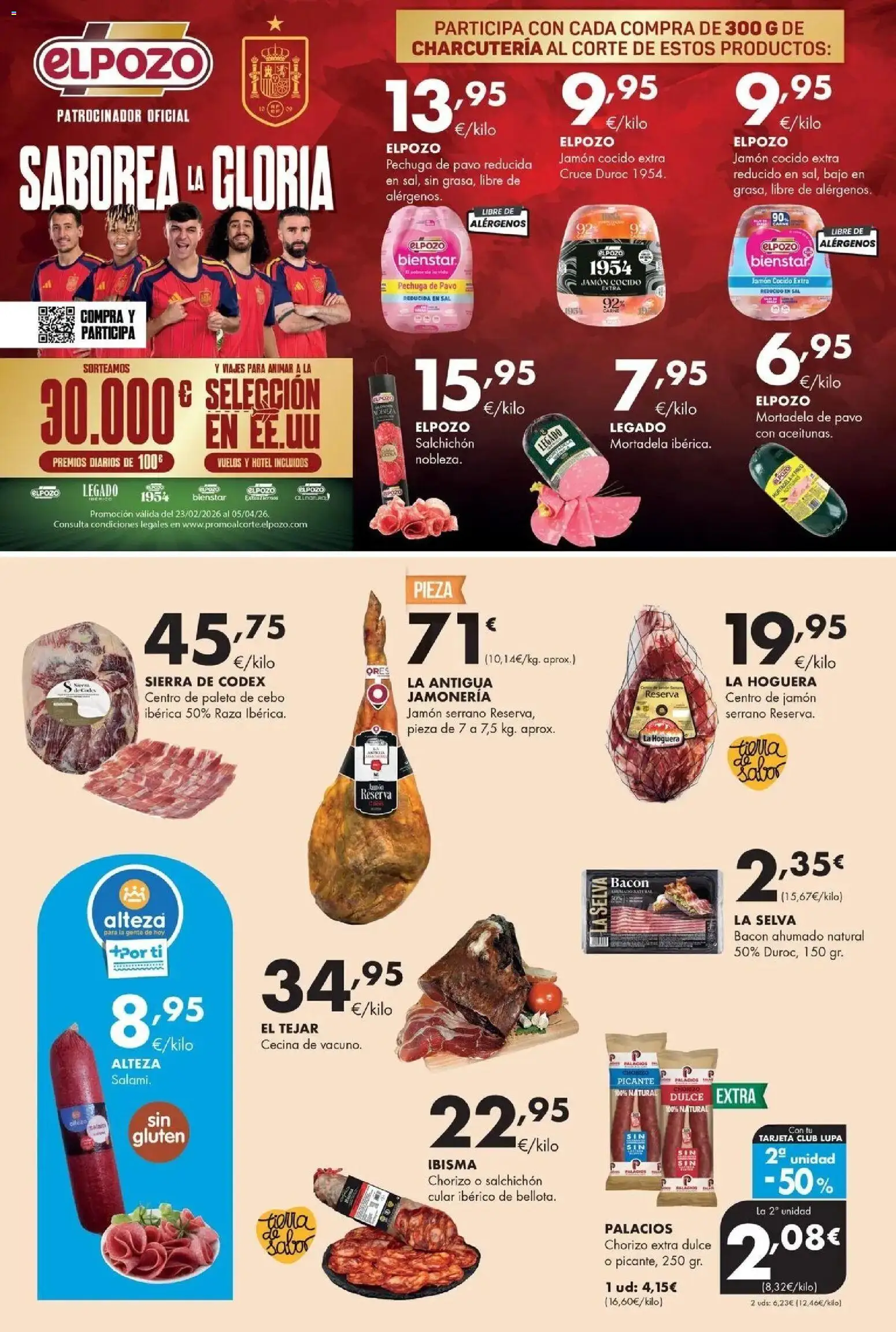 Lupa Supermercados - Tus vecinos de confianza │ válido desde el 05.03.2026 | Página: 4 | Productos: Jamón serrano, Jamón, Jamón cocido, Mortadela