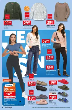 Pogląd oferty "E.Leclerc Gazetka" - ważna od 10.02.2026 | Strona: 4 | Produkty: Karta, Sweter, Kurtka, Spodnie