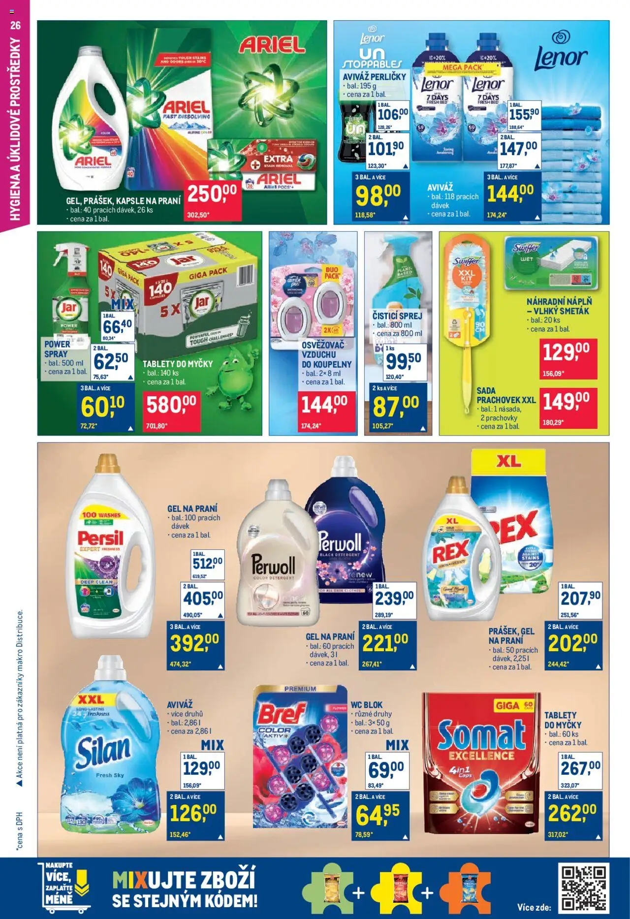 Makro leták - Pro milovníky jídla od 18.06.2025 | Strana: 26 | Produkty: Lenor, Silan, Wc, Jar