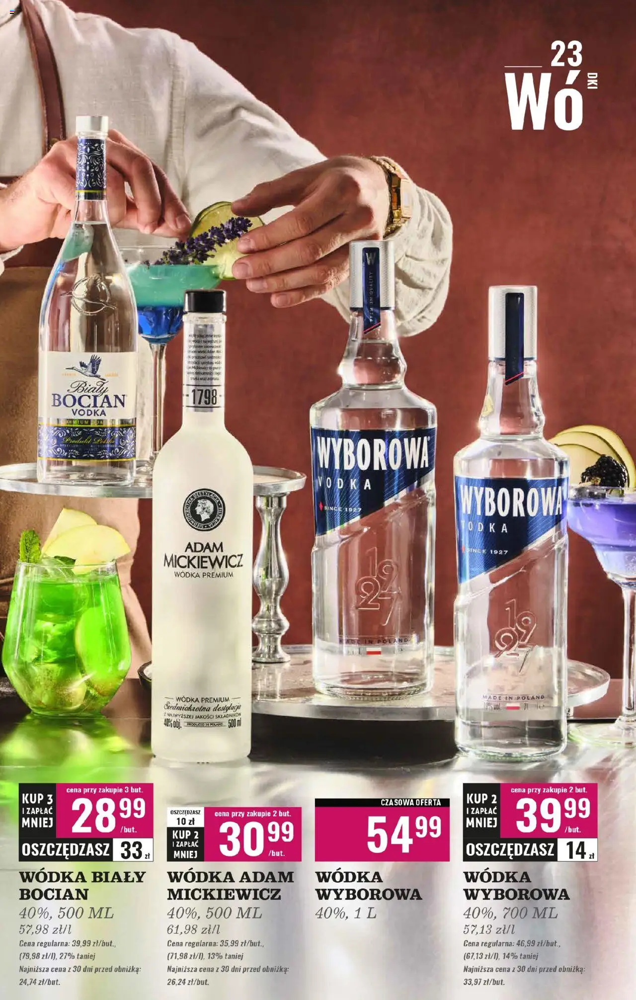 Biedronka gazetka - Czas na toast od 08.09.2025 | Strona: 23 | Produkty: Wódka bocian, Vodka, Wódka