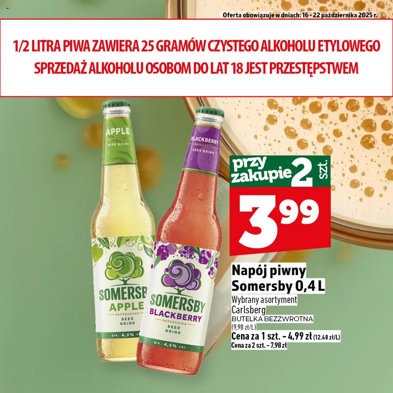 Topaz Gazetka - Ogródek Piwosza od 16.10.2025 | Strona: 3 | Produkty: Somersby