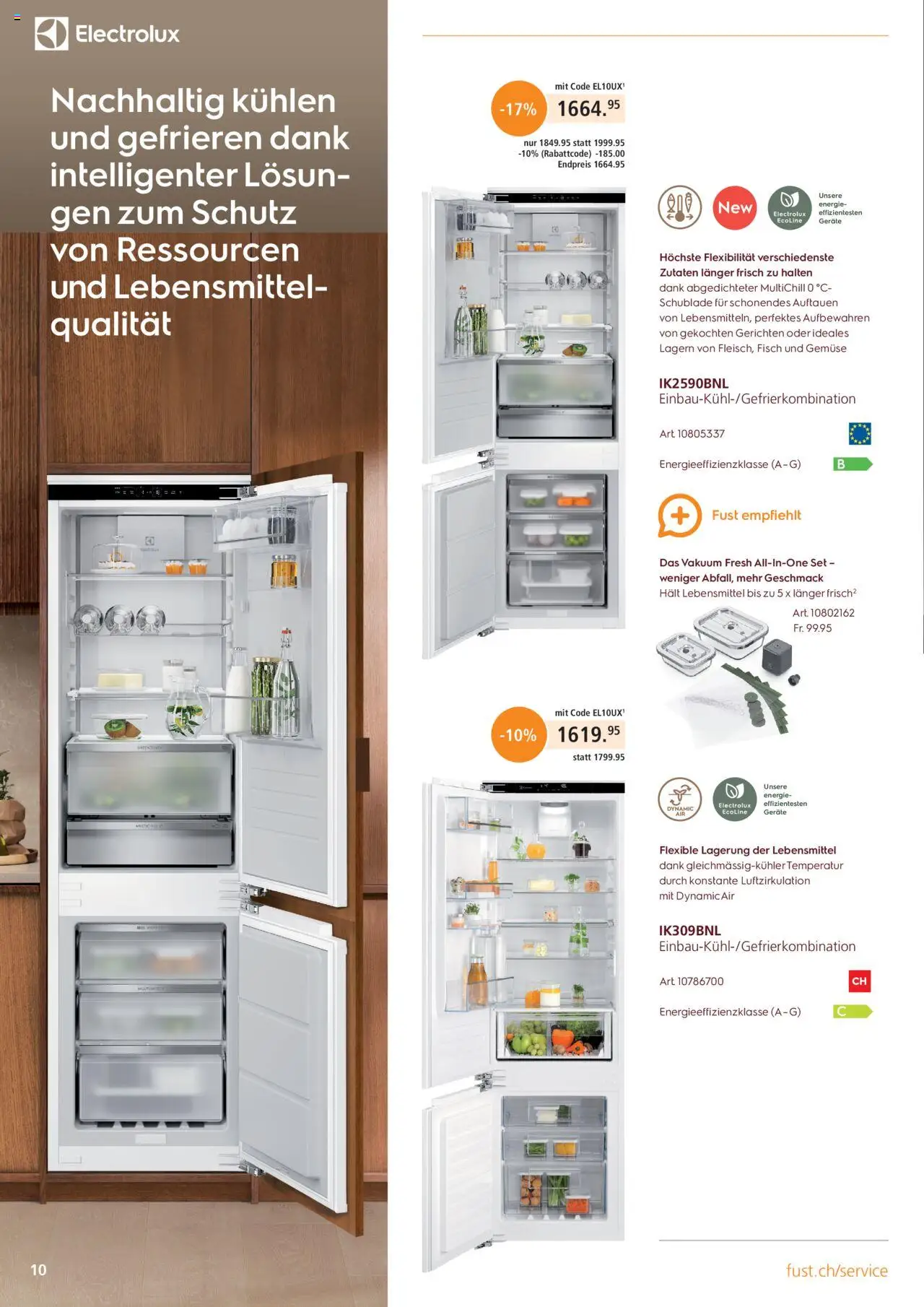 Fust Aktionen Einbau – gültig ab 15.09.2025 | Seite: 10 | Produkte: Fisch, Gemüse