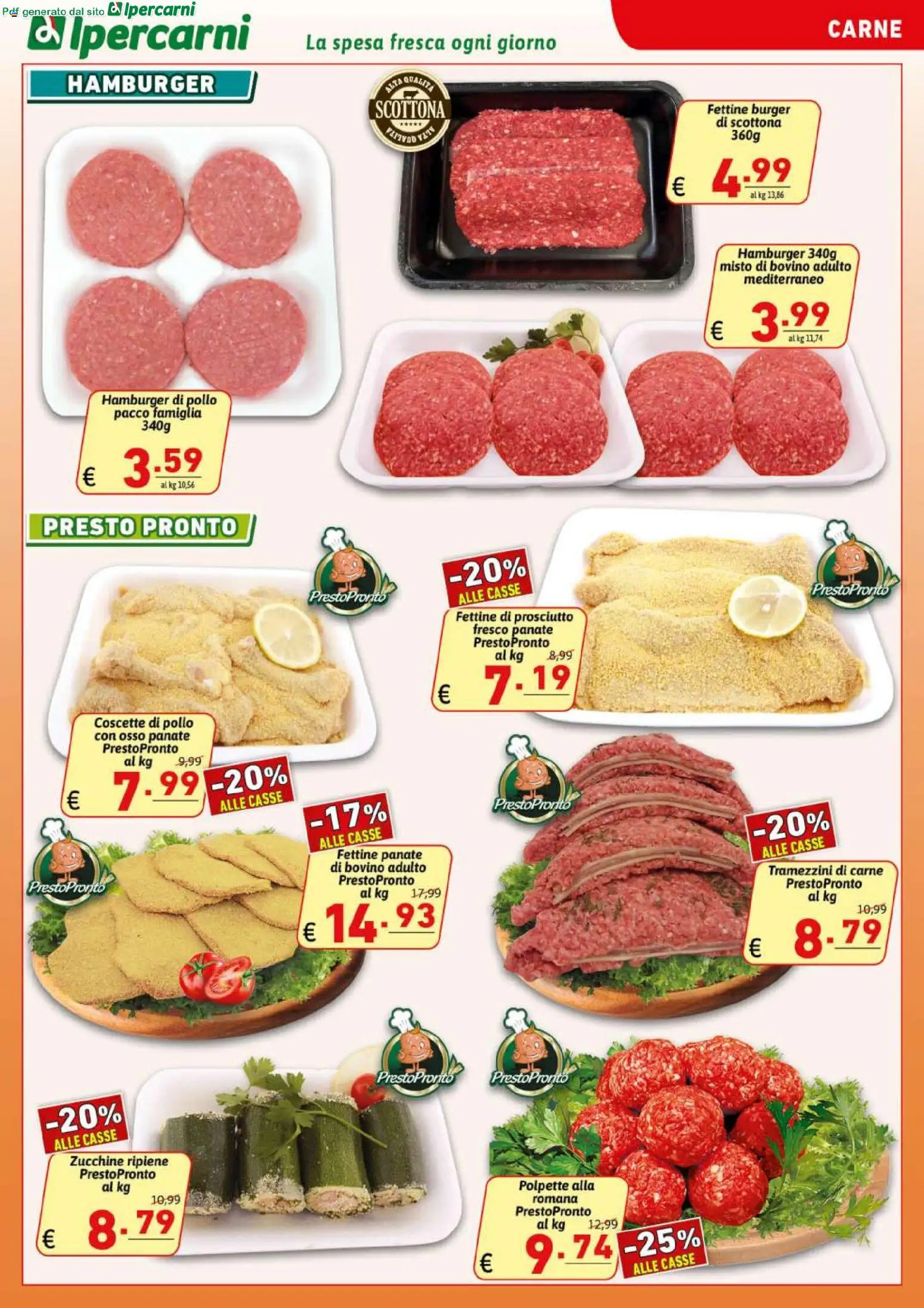 Volantino Ipercarni del 07.04.2026 | Pagina: 3 | Prodotti: Bovino, Zucchine, Hamburger, Polpette