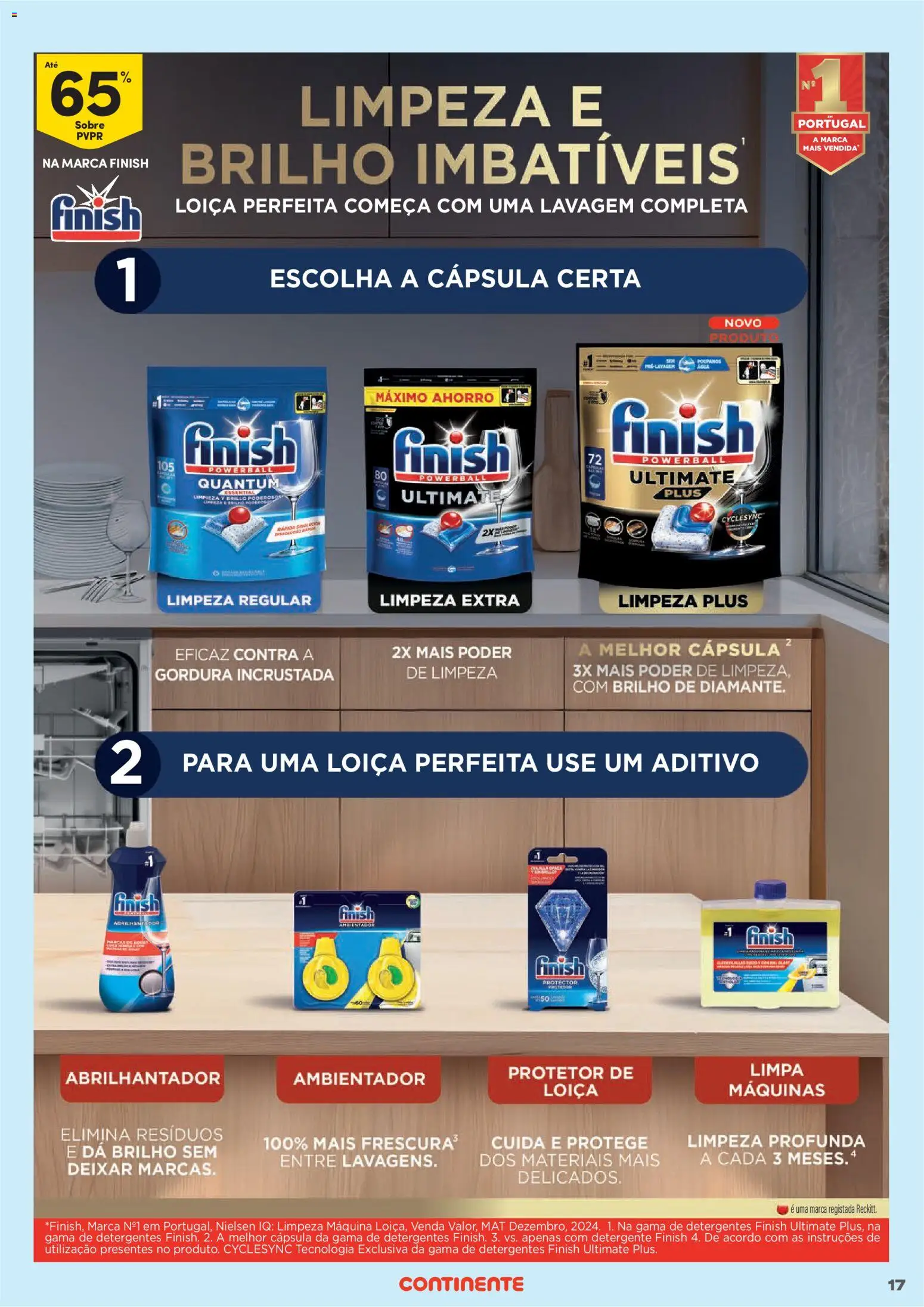 Continente - Limpeza do Lar: Poupança que deixa tudo limpinho │ válido de 02.01.2026 | Página: 17 | Produtos: Abrilhantador, Detergente