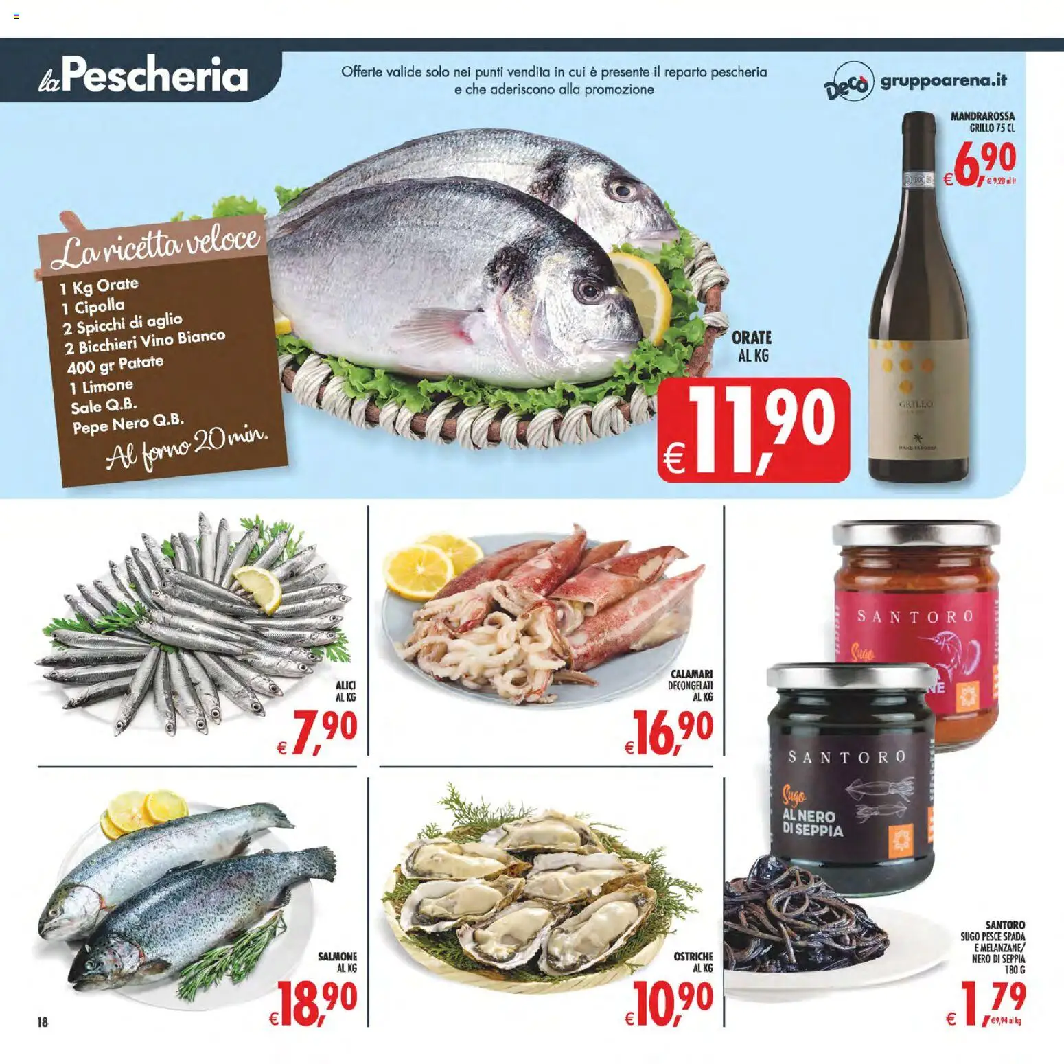 Volantino Decò del 17.03.2026 | Pagina: 18 | Prodotti: Patate, Vino, Forno, Pesce spada
