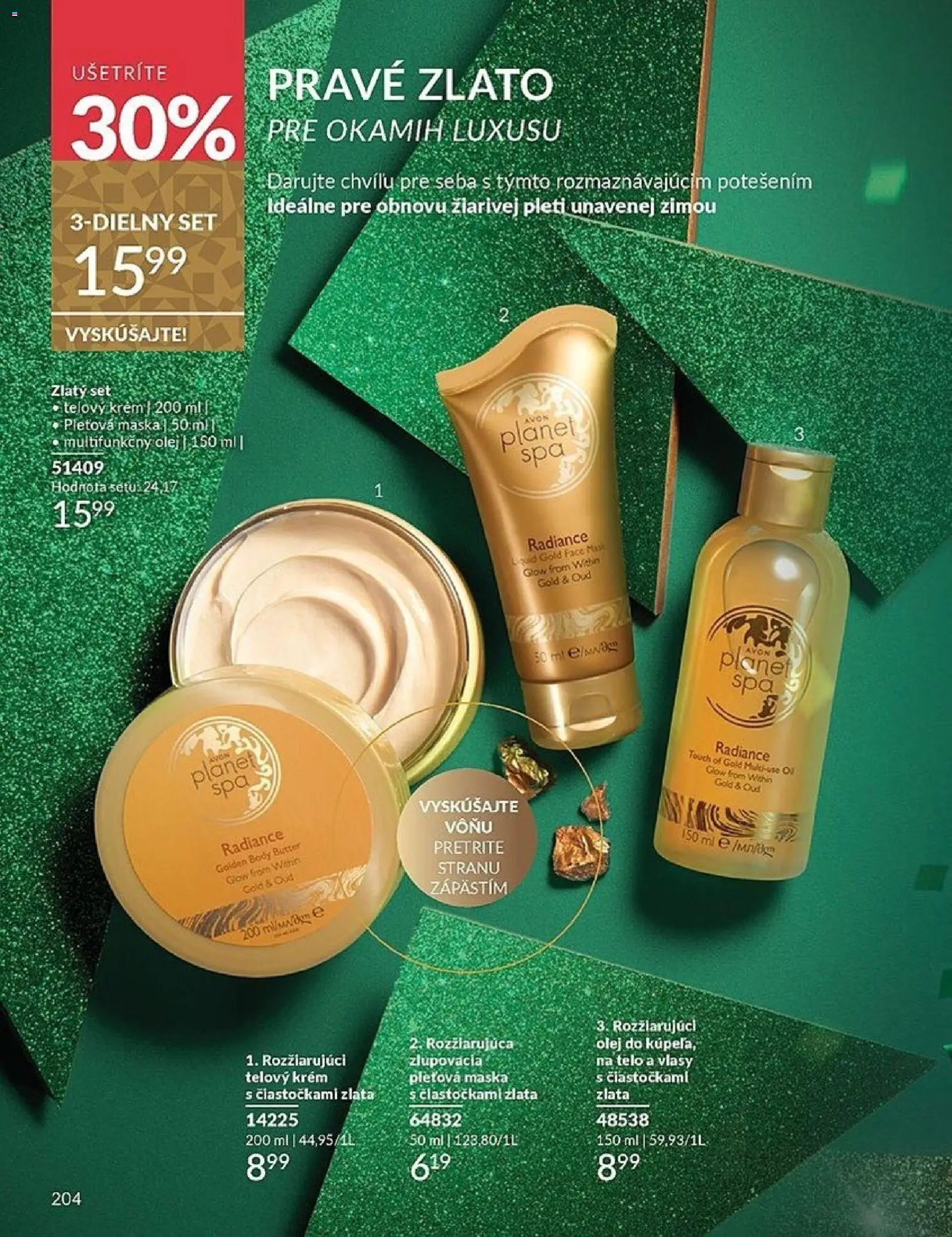 Nové Avon akcie – leták je platný od 01.12.2025 | Strana: 204 | Produkty: Olej, Maska, Telový krém, Krém