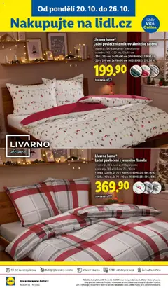 Náhled letáku Livarno home® Ložní povlečení z mikrovláknitého saténu, materiál: 100% polyester (mikrovlákno) • rozměry: 140 x 200 cm; 70 x 90 cm • 200 x 220 cm, 2x 70 x 90 cm (100395604): 279.90 Kč • 220 x 240 cm, 2x 70 x 90 cm (100395602): 299,90 Kč od 20.10.2025 | Strana: 28 | Produkty: Povlečení, Ložní povlečení