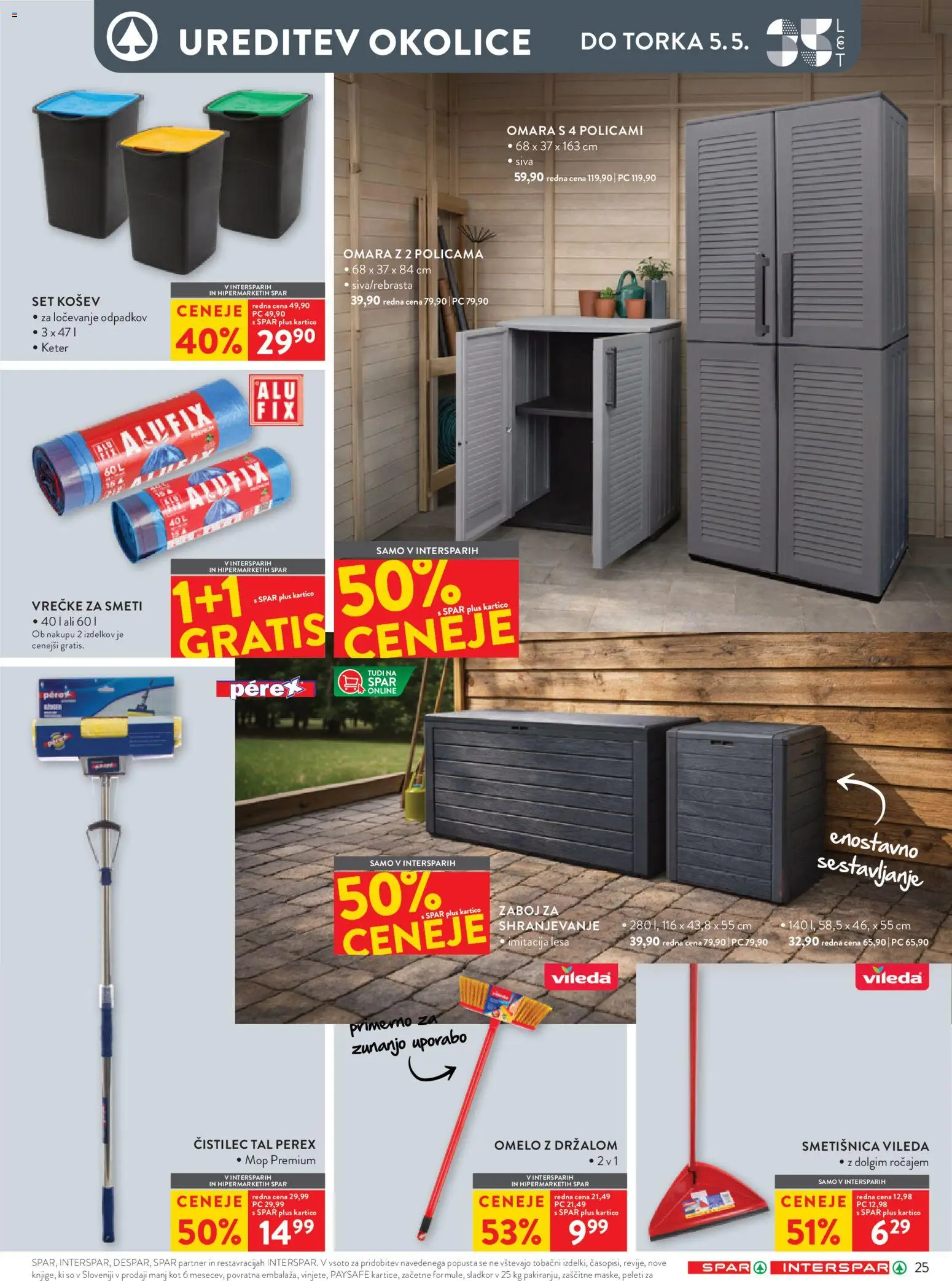 Novi Spar katalog ponudbe – veljaven od 22.04.2026 | Stran: 38 | Izdelki: Omara, Zaboj, Sladkor