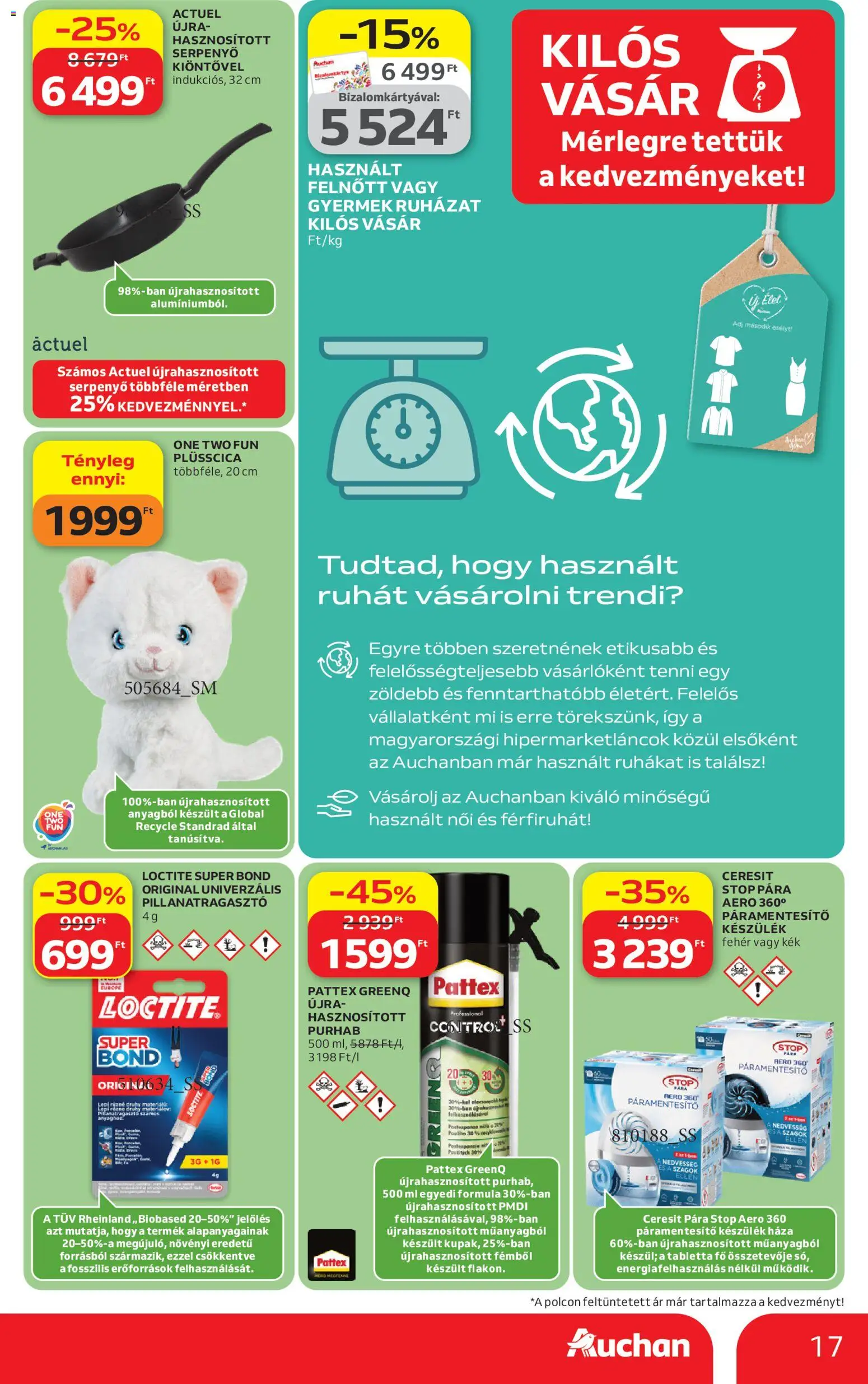 Auchan akciós ujság - amely érvényes a következő dátumtól: 23.04.2026 | Oldal: 17 | Termékek: Páramentesítő, Serpenyő